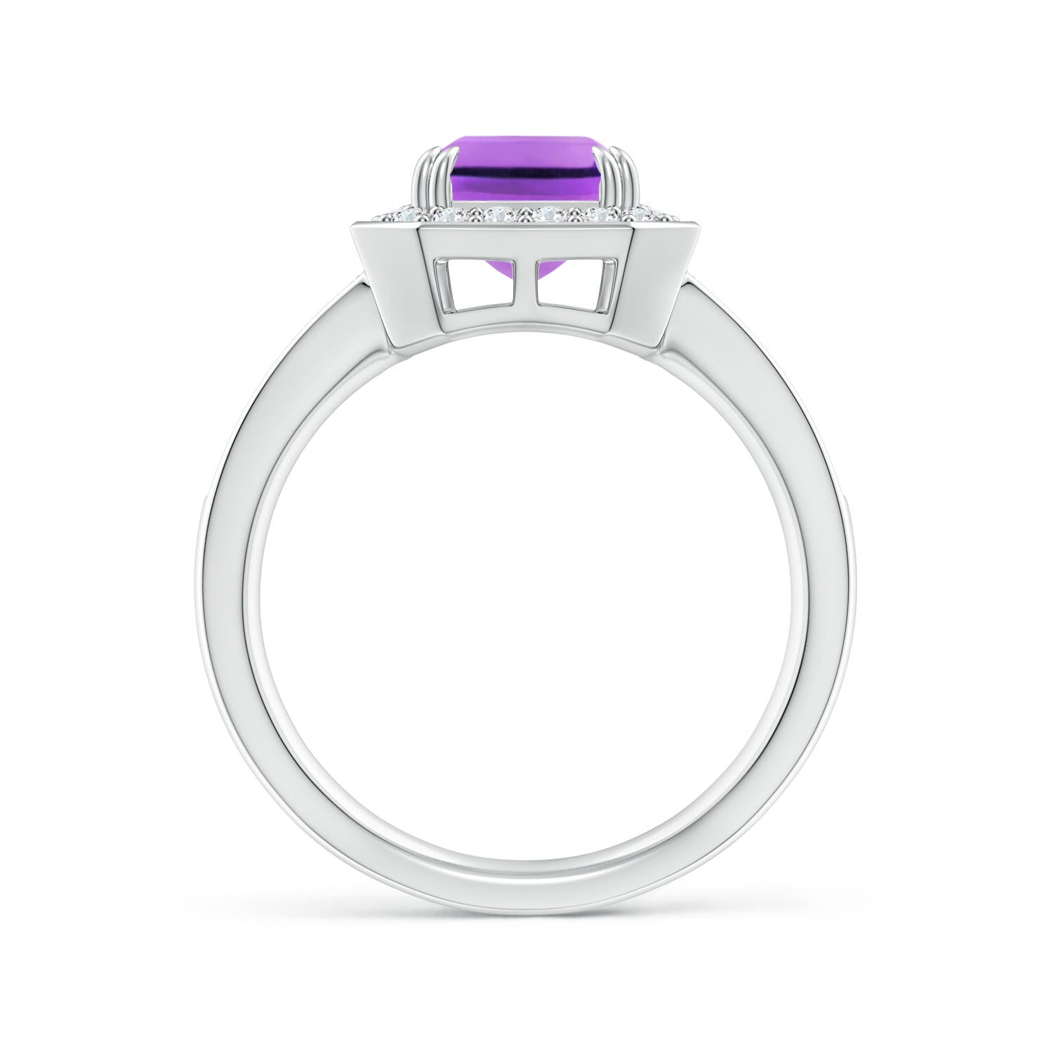 AA - Amethyst / 2.57 CT / 14 KT White Gold