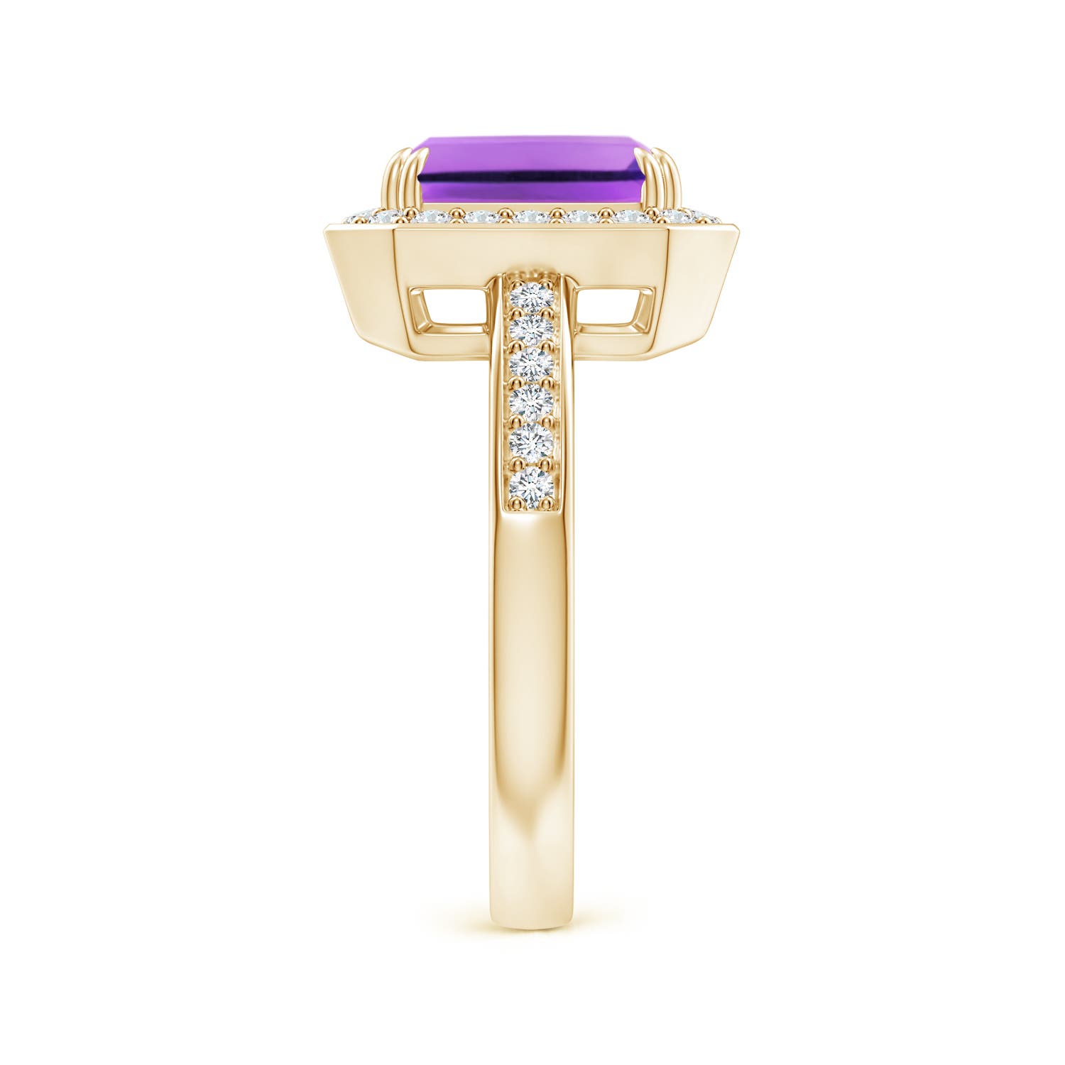 AA - Amethyst / 2.57 CT / 14 KT Yellow Gold