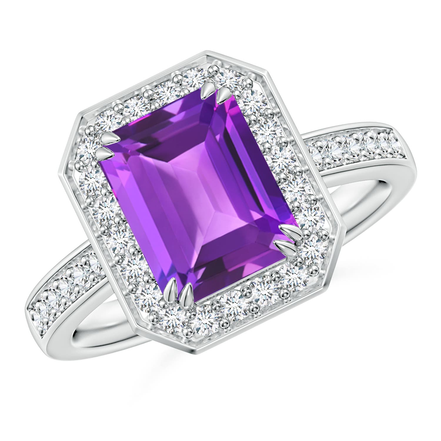 AAA - Amethyst / 2.57 CT / 14 KT White Gold