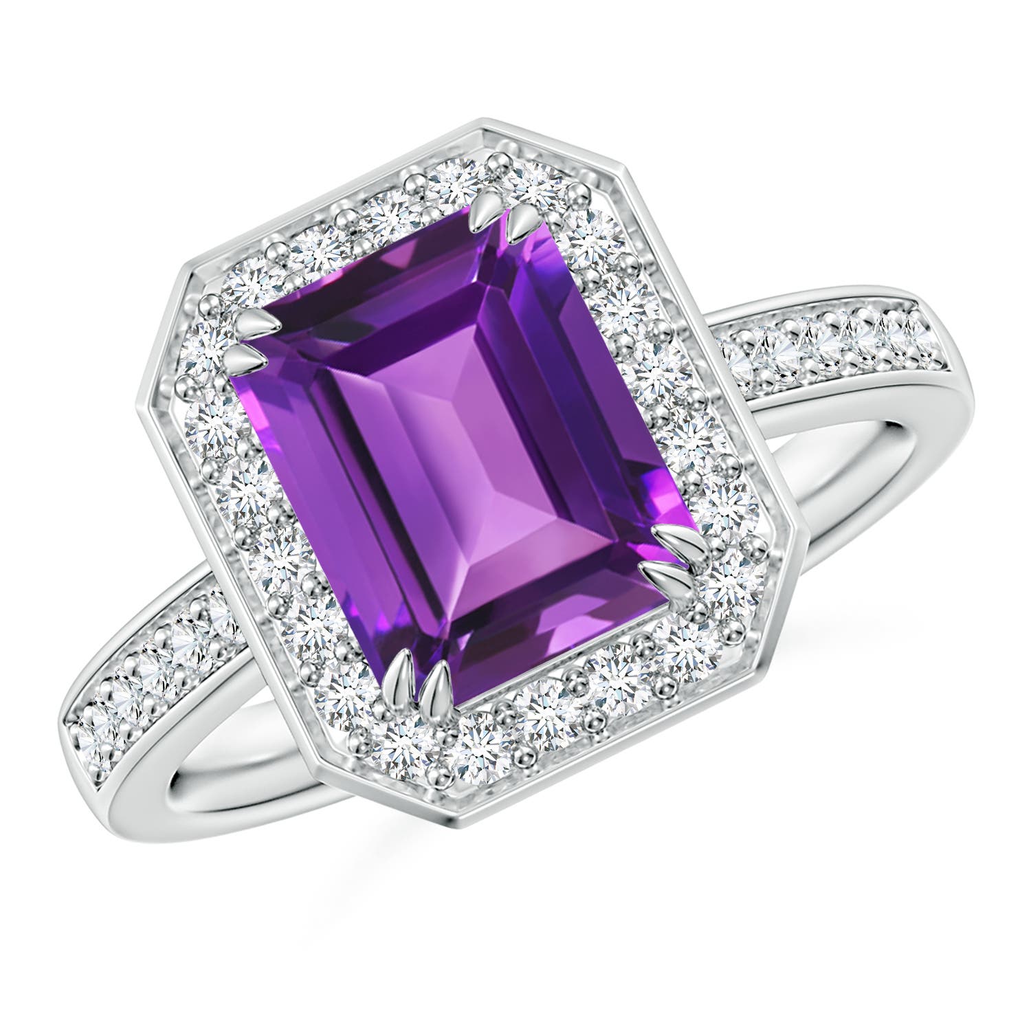 AAAA - Amethyst / 2.57 CT / 14 KT White Gold