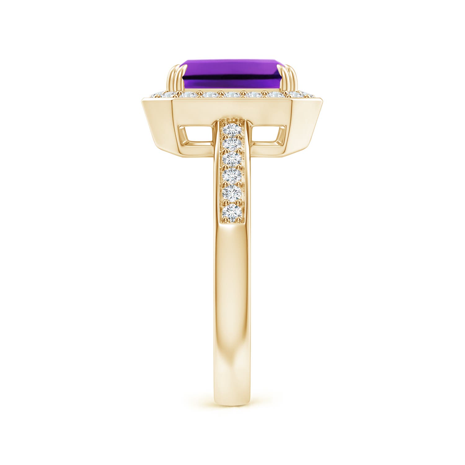 AAAA - Amethyst / 2.57 CT / 14 KT Yellow Gold