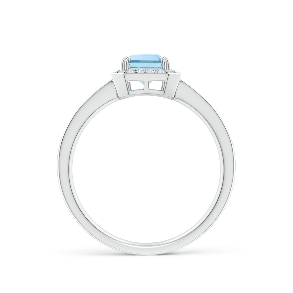 7x5mm AAA Emerald-Cut Aquamarine Engagement Ring with Diamond Halo in White Gold side 199