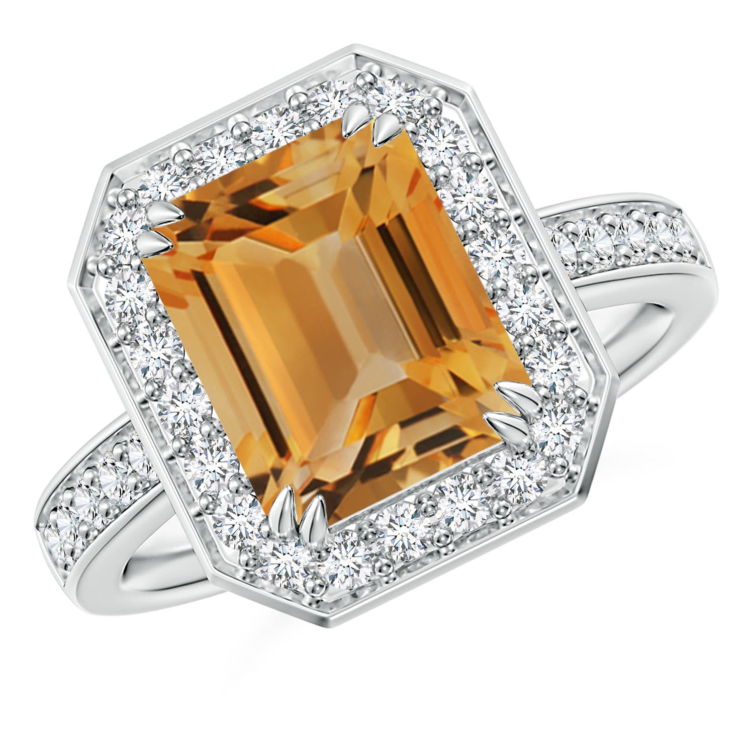 A - Citrine / 3.55 CT / 14 KT White Gold