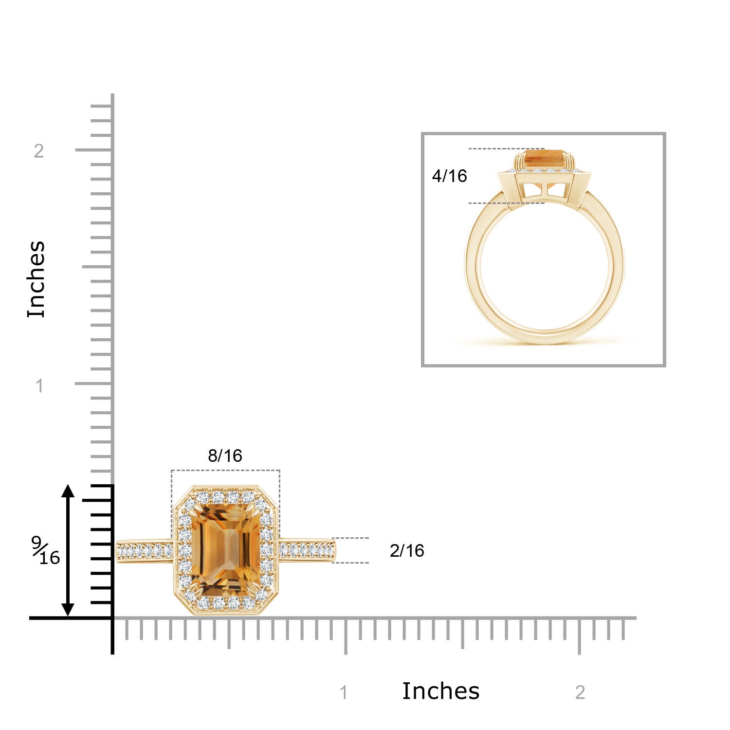 A - Citrine / 3.55 CT / 14 KT Yellow Gold