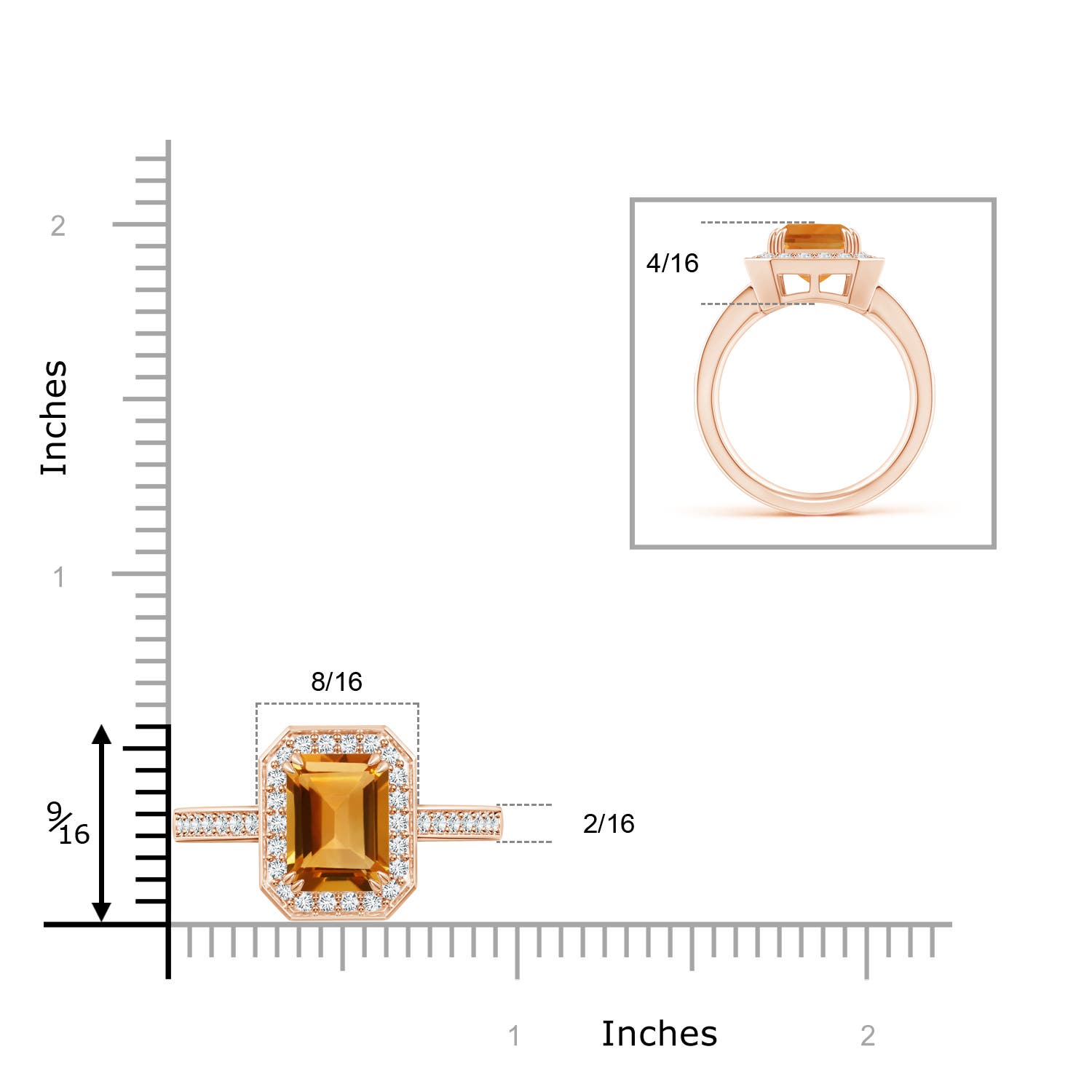 AA - Citrine / 3.55 CT / 14 KT Rose Gold