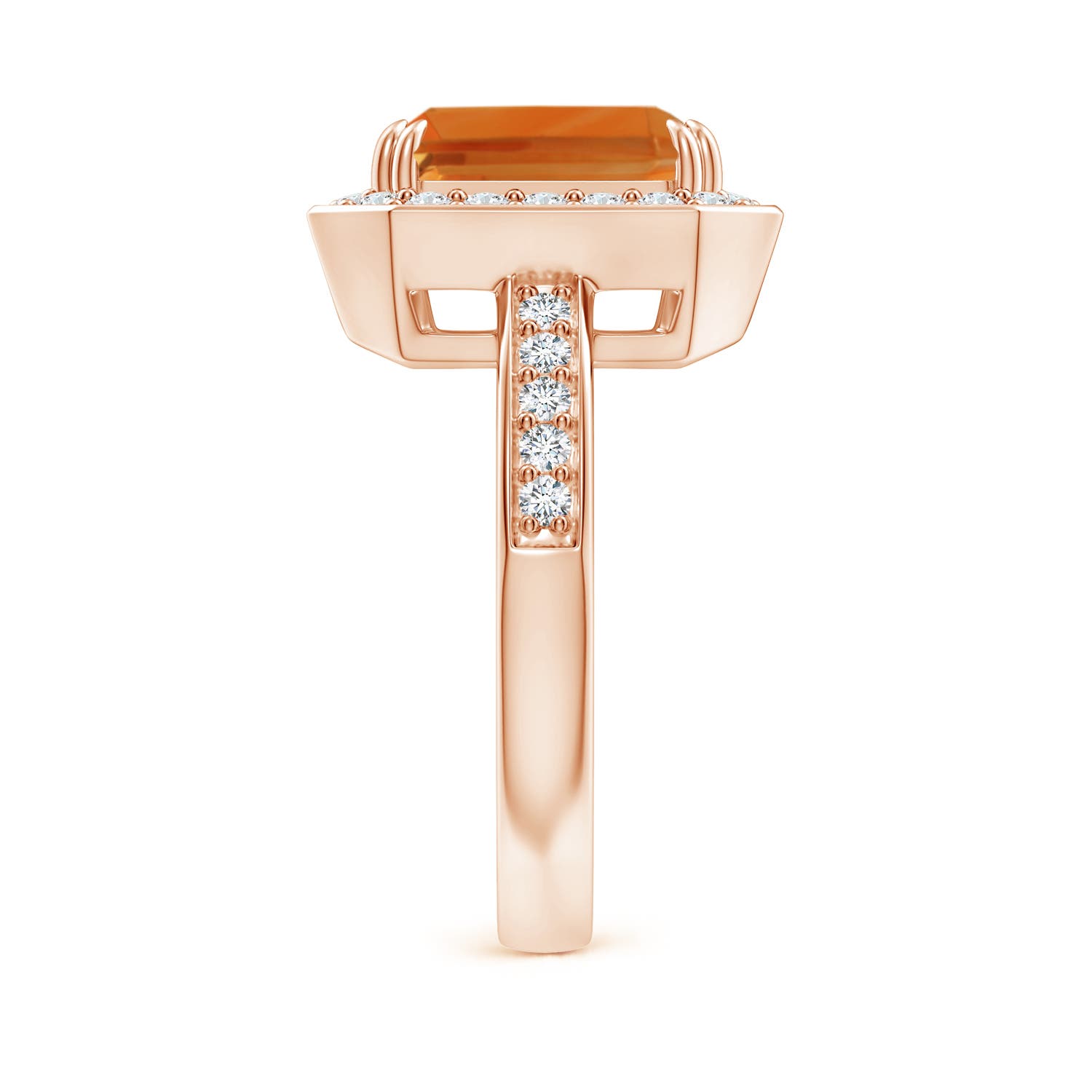 AAA - Citrine / 3.55 CT / 14 KT Rose Gold