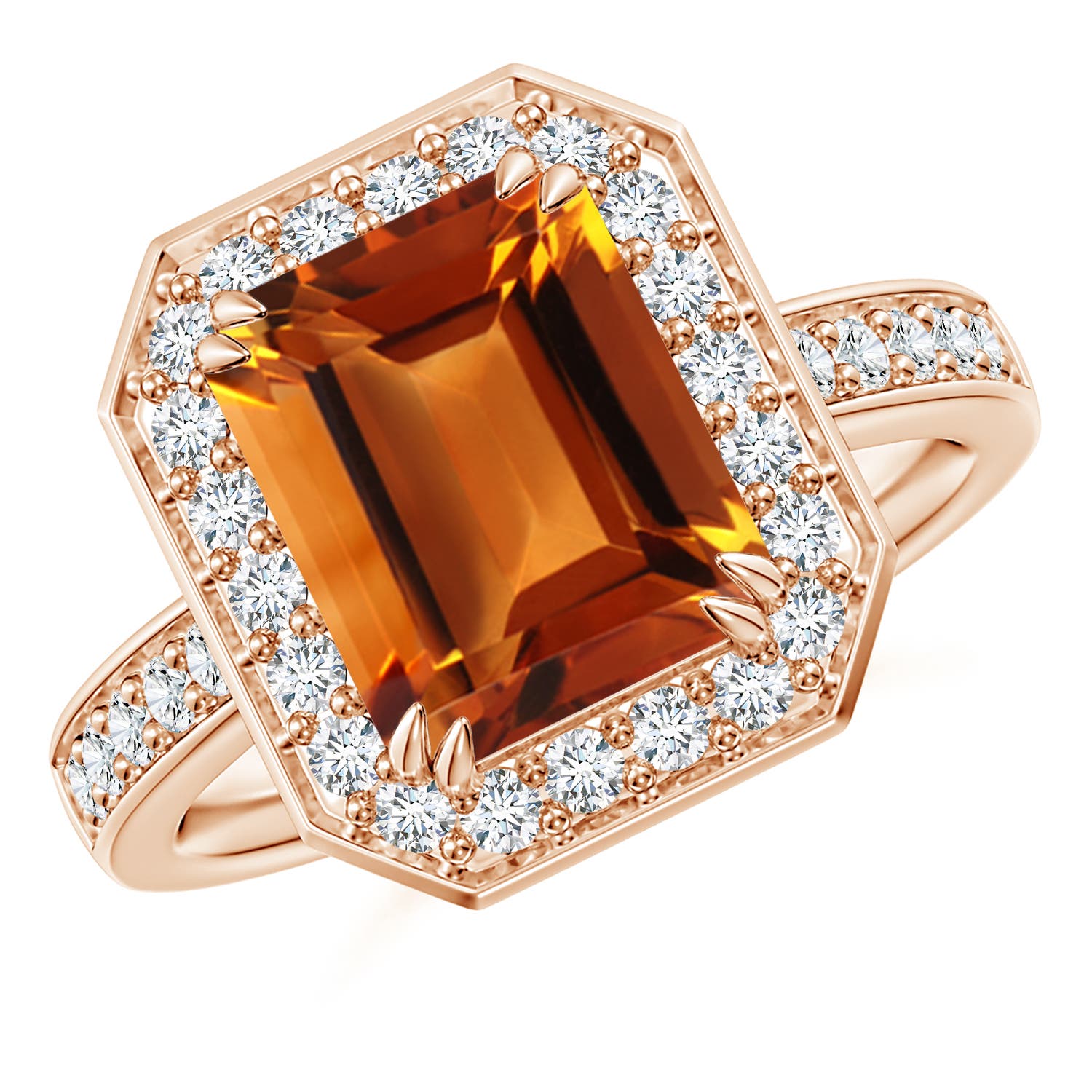 AAAA - Citrine / 3.55 CT / 14 KT Rose Gold