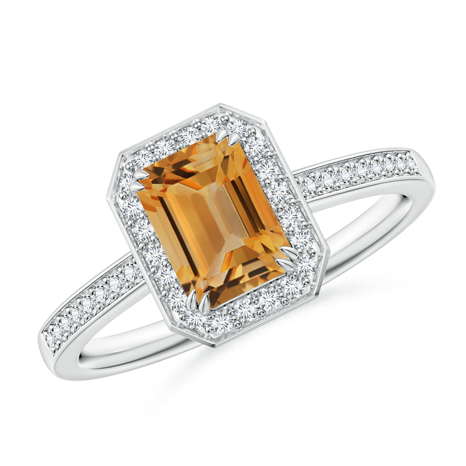 A - Citrine / 1.24 CT / 14 KT White Gold