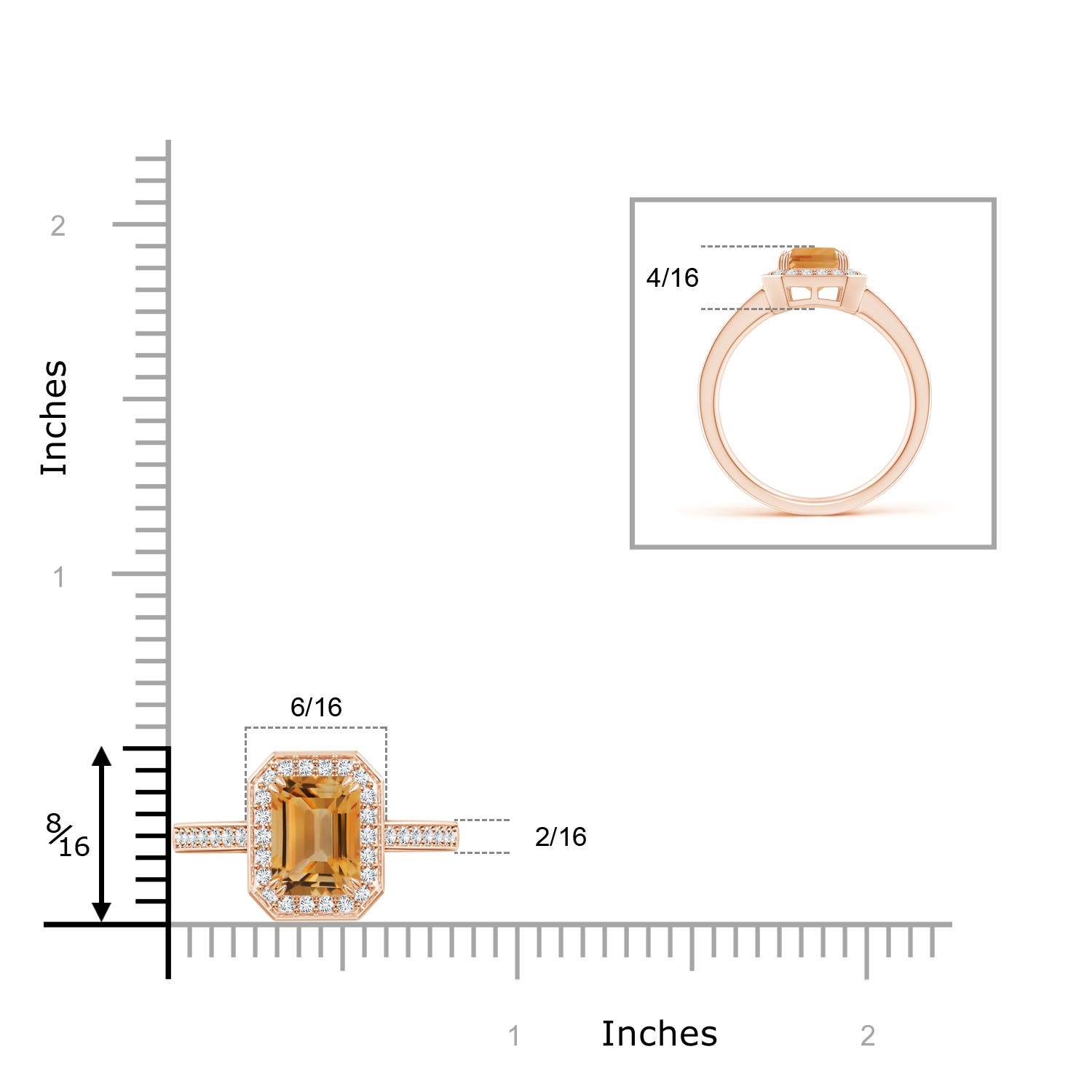 A - Citrine / 1.79 CT / 14 KT Rose Gold