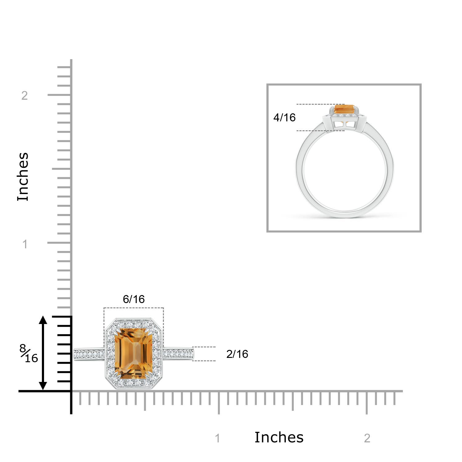 A - Citrine / 1.79 CT / 14 KT White Gold