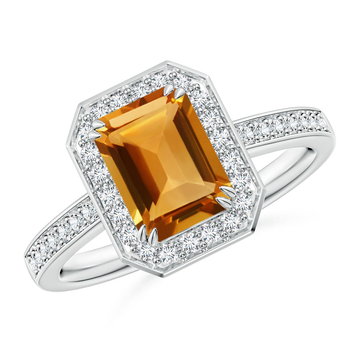 AA - Citrine / 1.79 CT / 14 KT White Gold