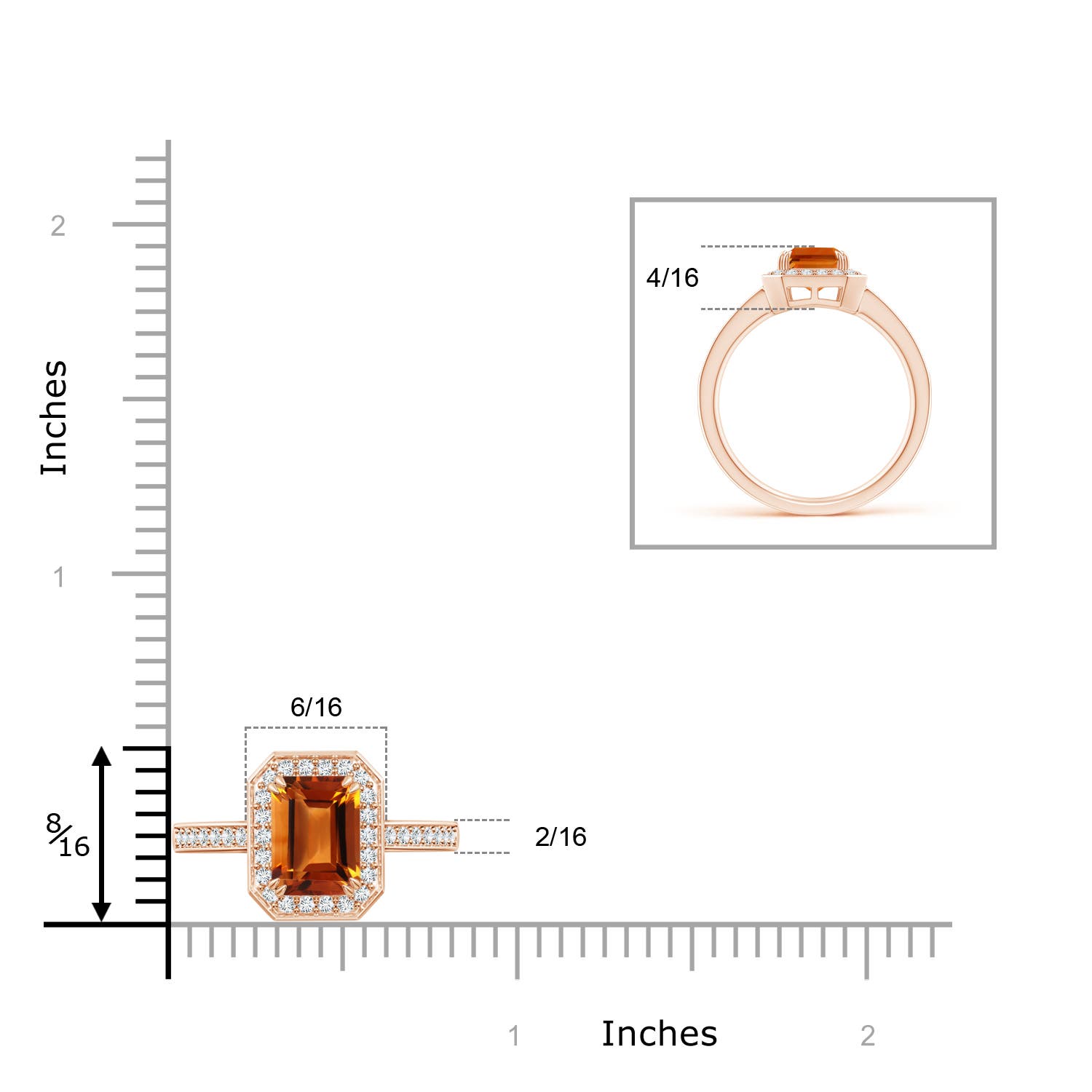 AAAA - Citrine / 1.79 CT / 14 KT Rose Gold