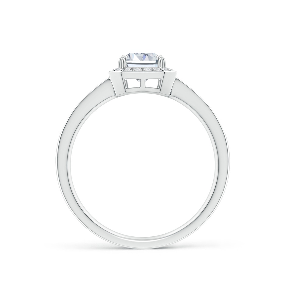 7x5mm HSI2 Emerald-Cut Diamond Engagement Ring with Halo in White Gold side 199