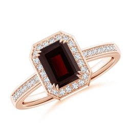 Halo Garnet Halo Rings