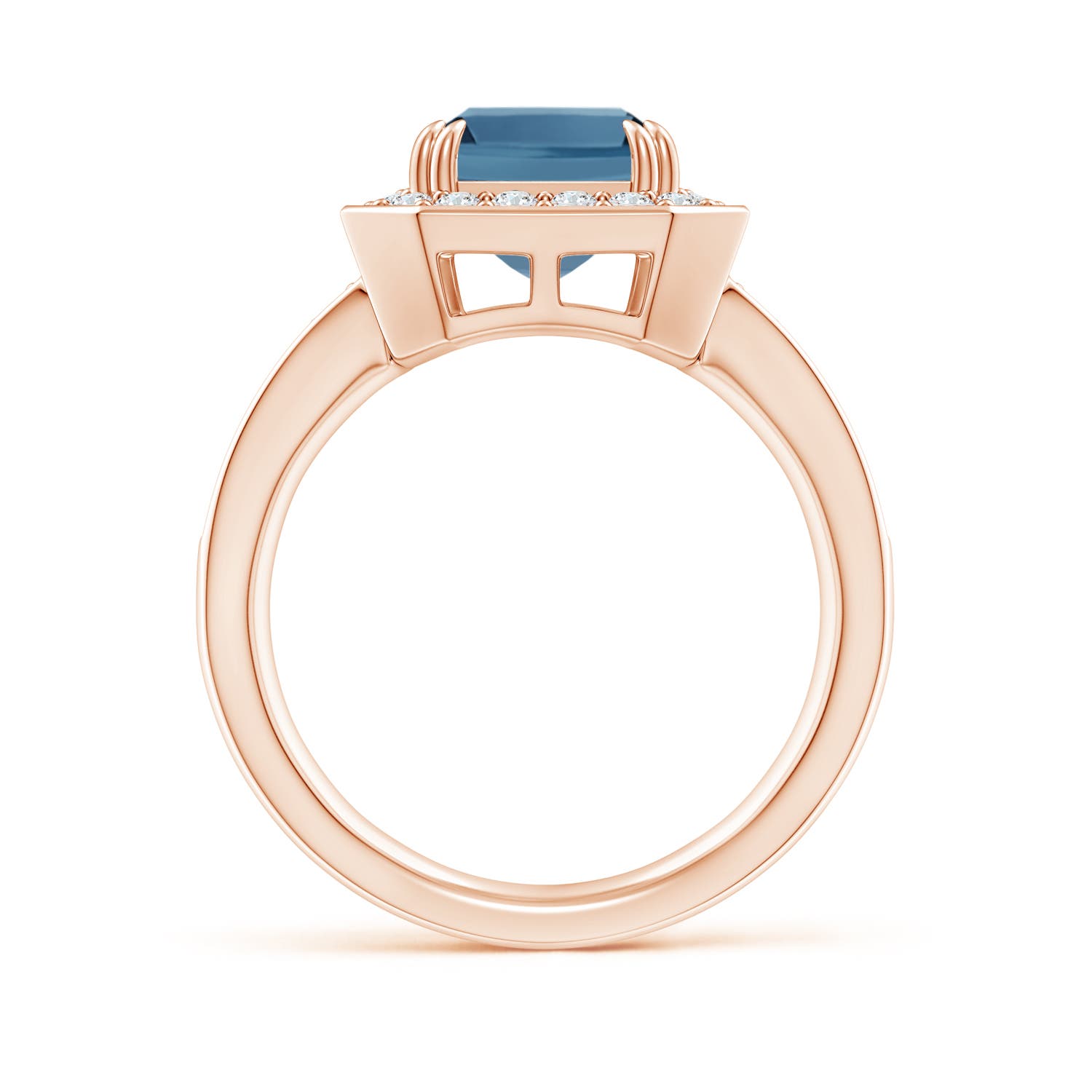 A - London Blue Topaz / 4.45 CT / 14 KT Rose Gold