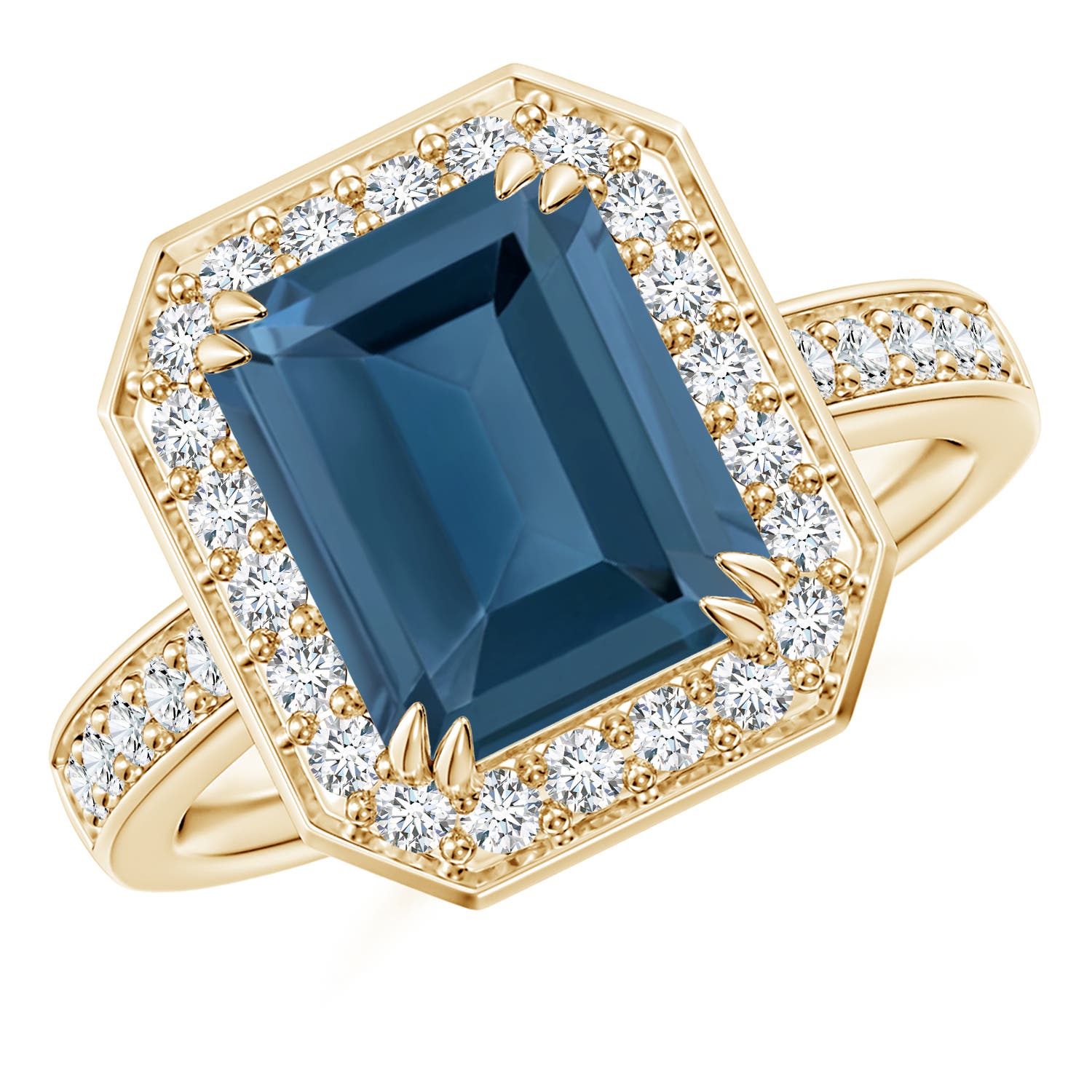 A - London Blue Topaz / 4.45 CT / 14 KT Yellow Gold