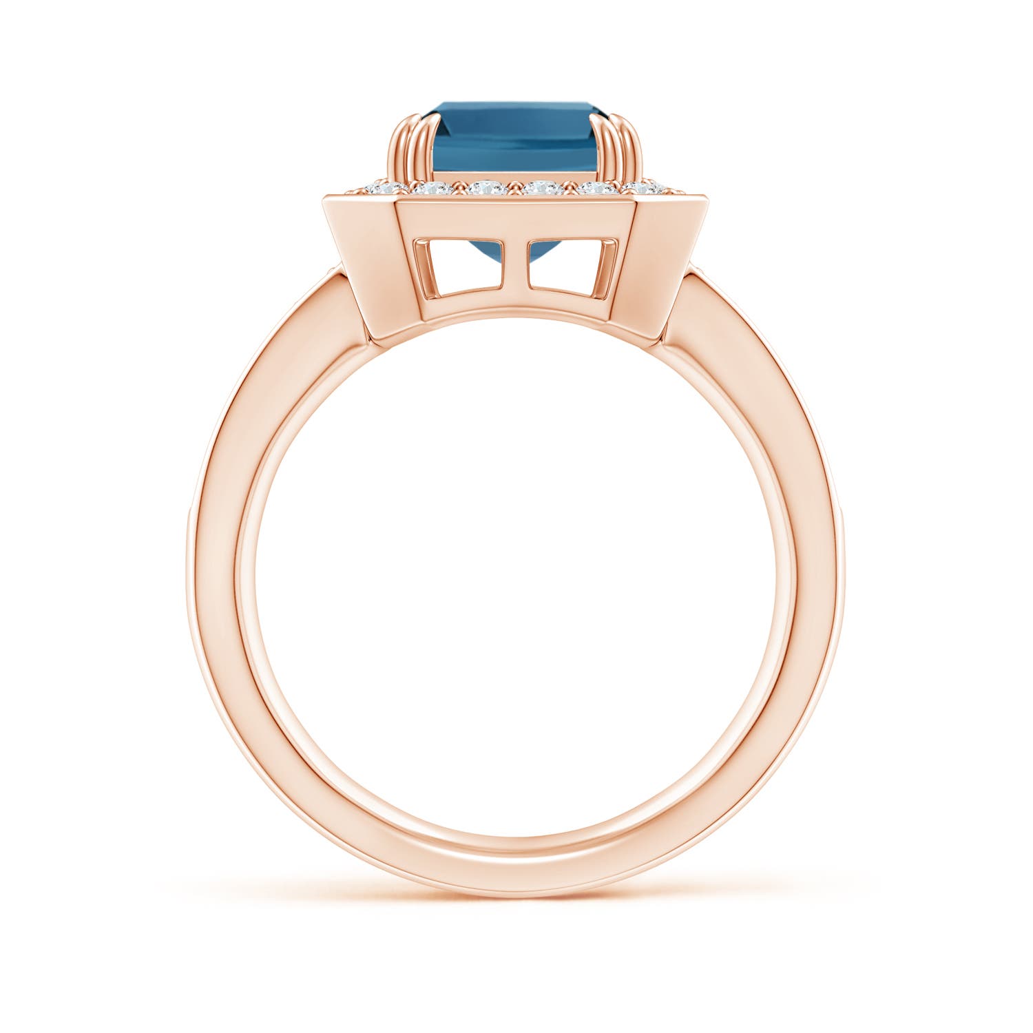 AA - London Blue Topaz / 4.45 CT / 14 KT Rose Gold