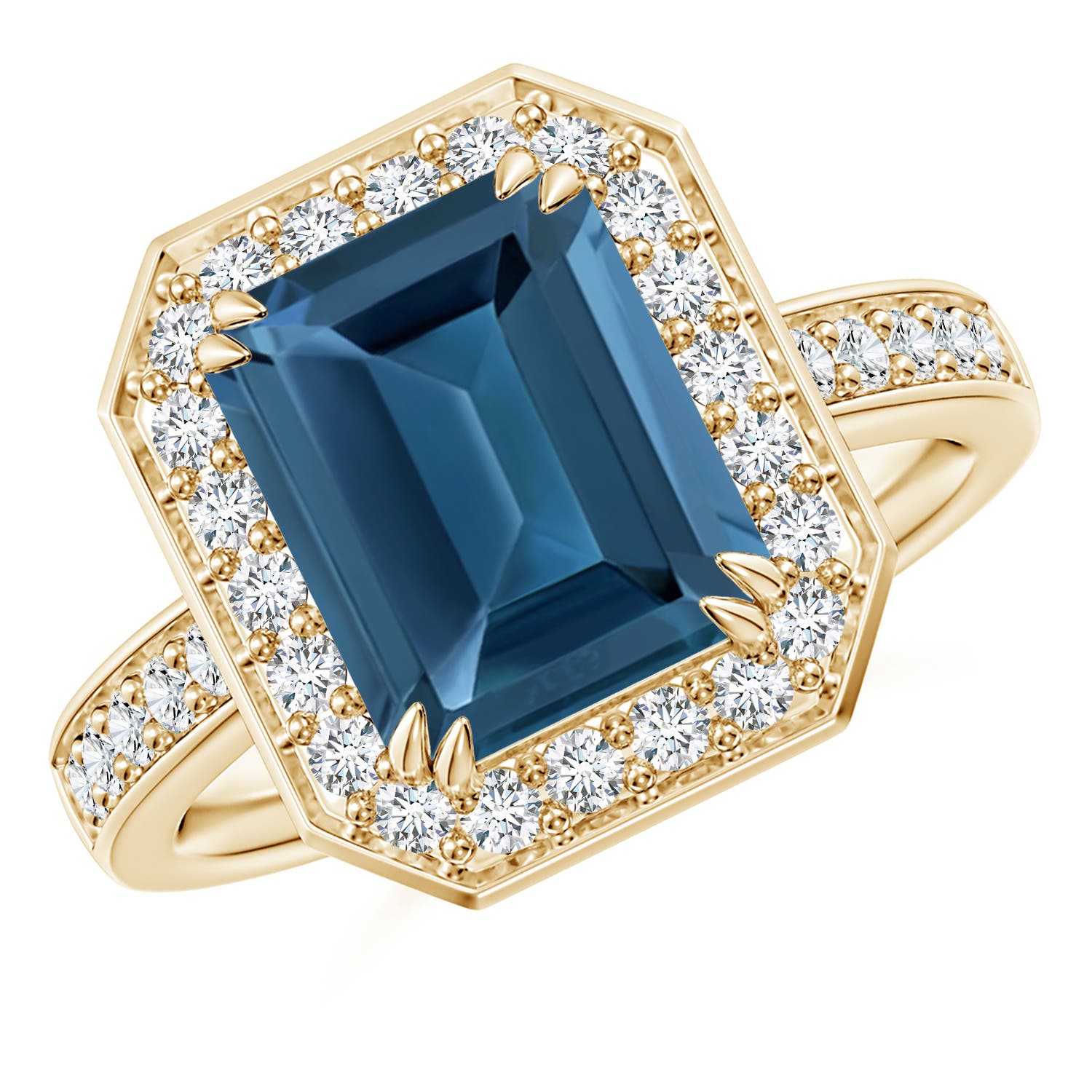 AA - London Blue Topaz / 4.45 CT / 14 KT Yellow Gold