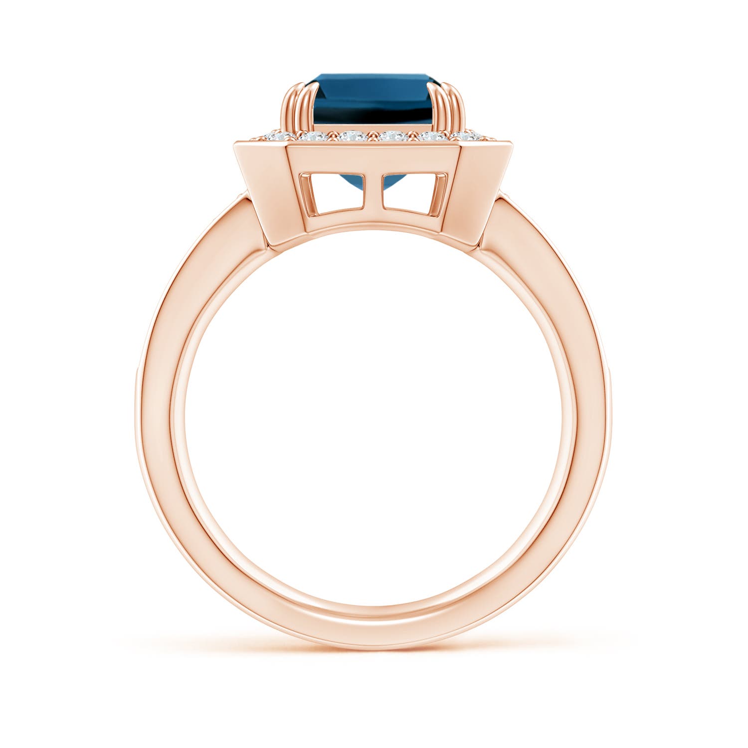 AAA - London Blue Topaz / 4.45 CT / 14 KT Rose Gold