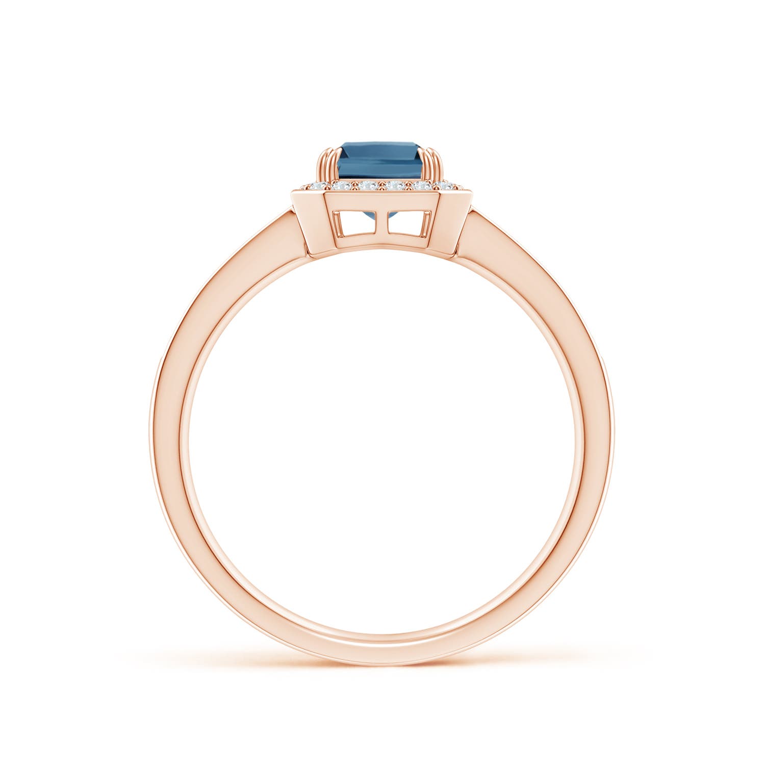 A - London Blue Topaz / 1.39 CT / 14 KT Rose Gold