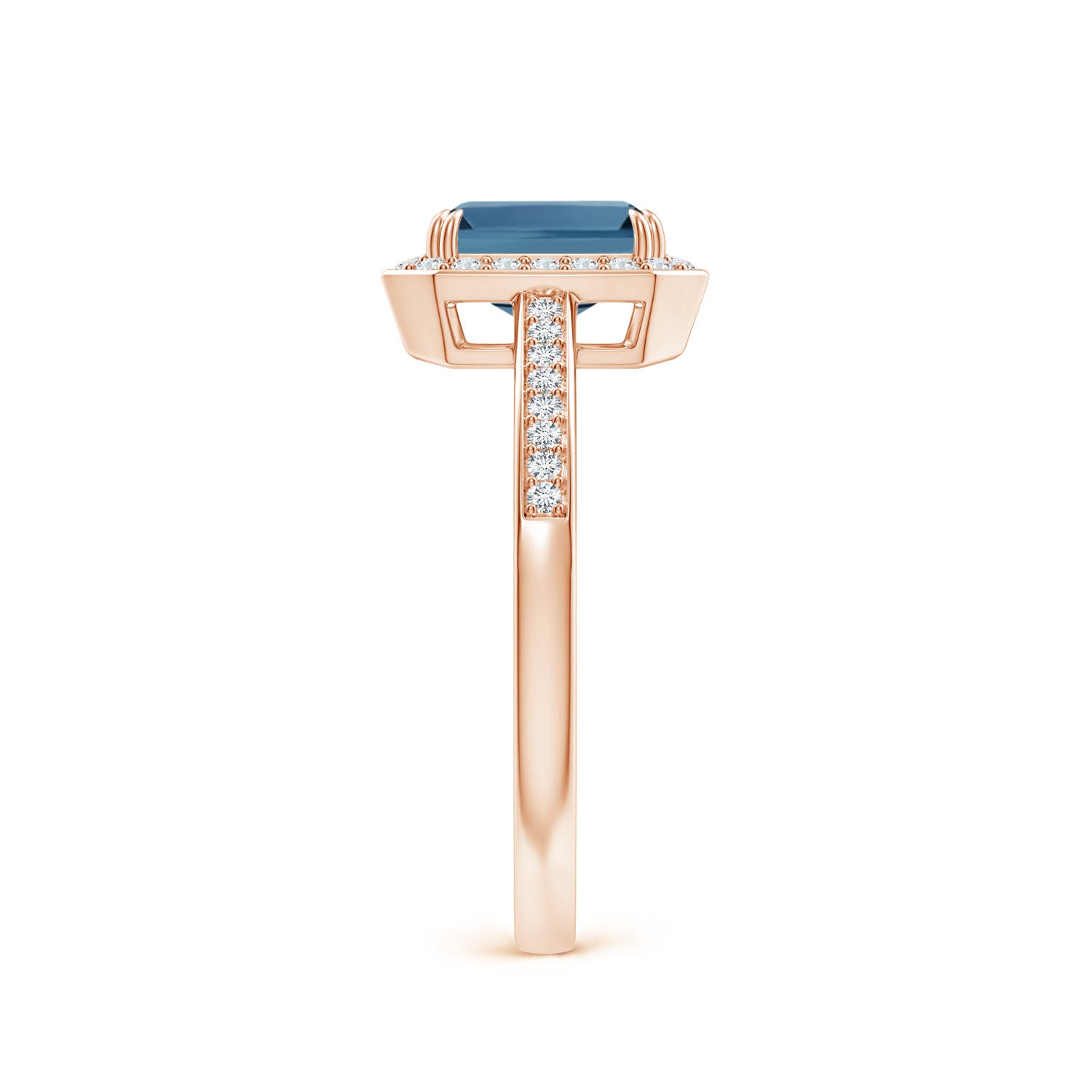 A - London Blue Topaz / 1.39 CT / 14 KT Rose Gold