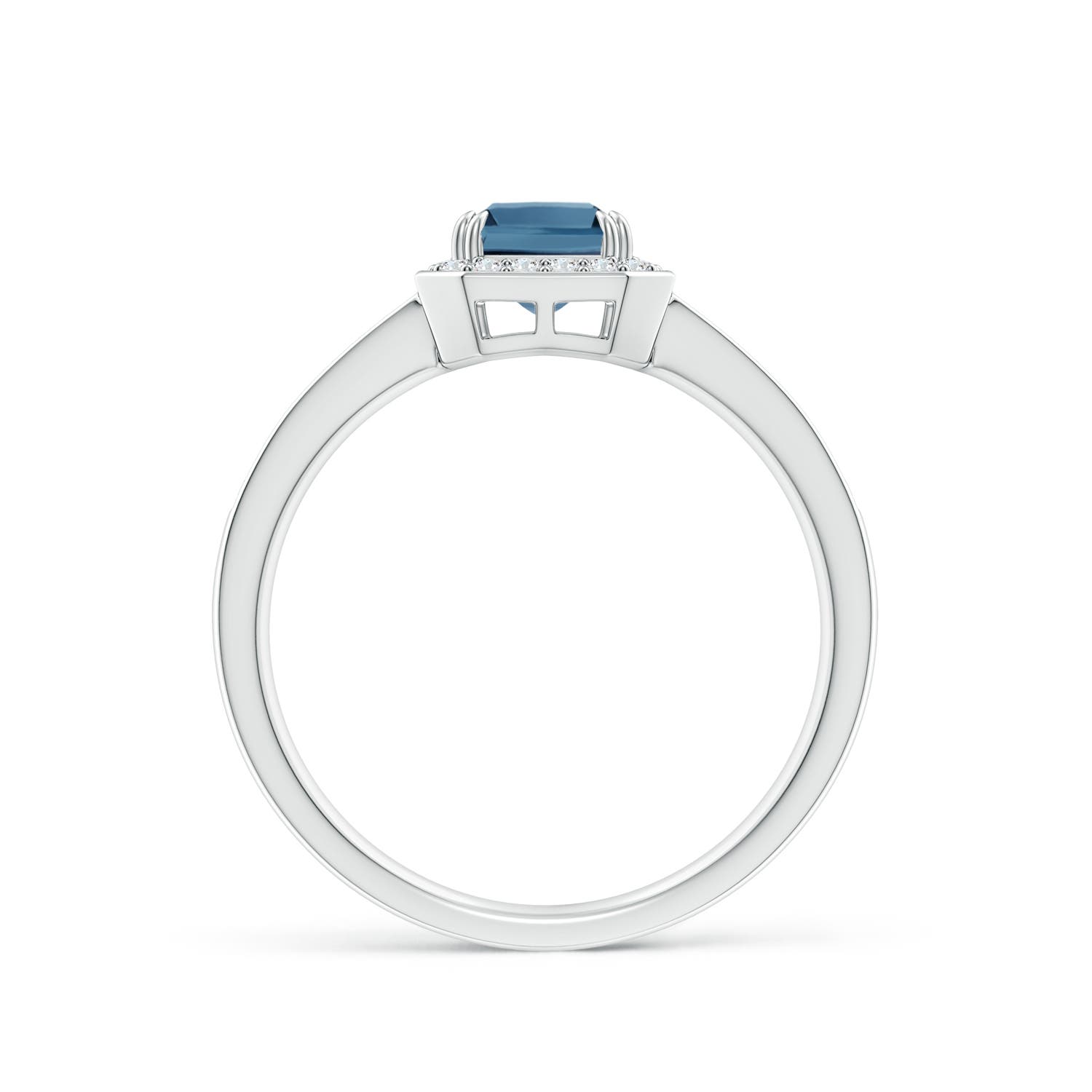 A - London Blue Topaz / 1.39 CT / 14 KT White Gold