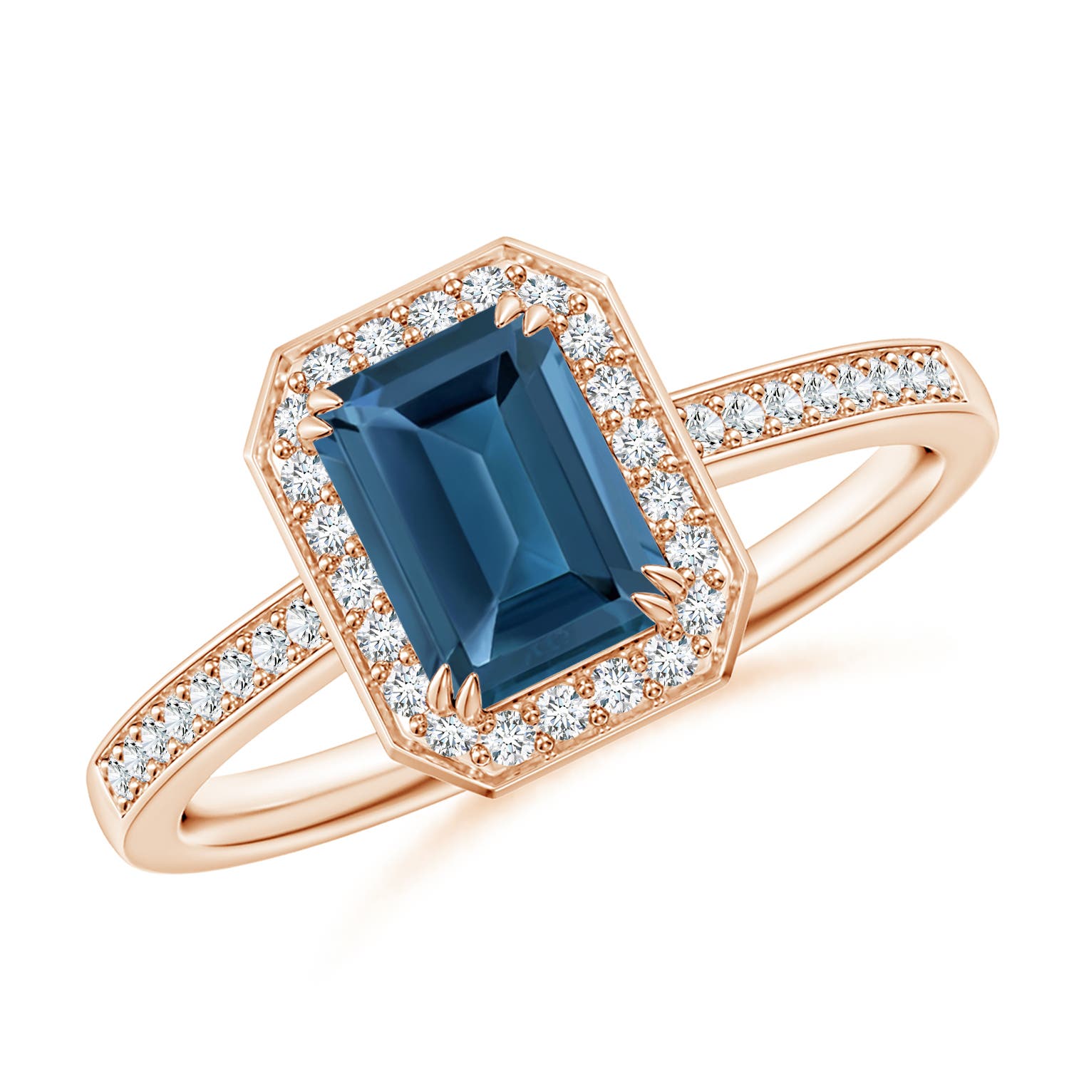 AA - London Blue Topaz / 1.39 CT / 14 KT Rose Gold