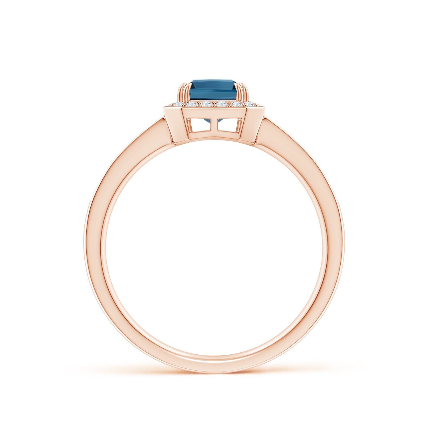 AA - London Blue Topaz / 1.39 CT / 14 KT Rose Gold