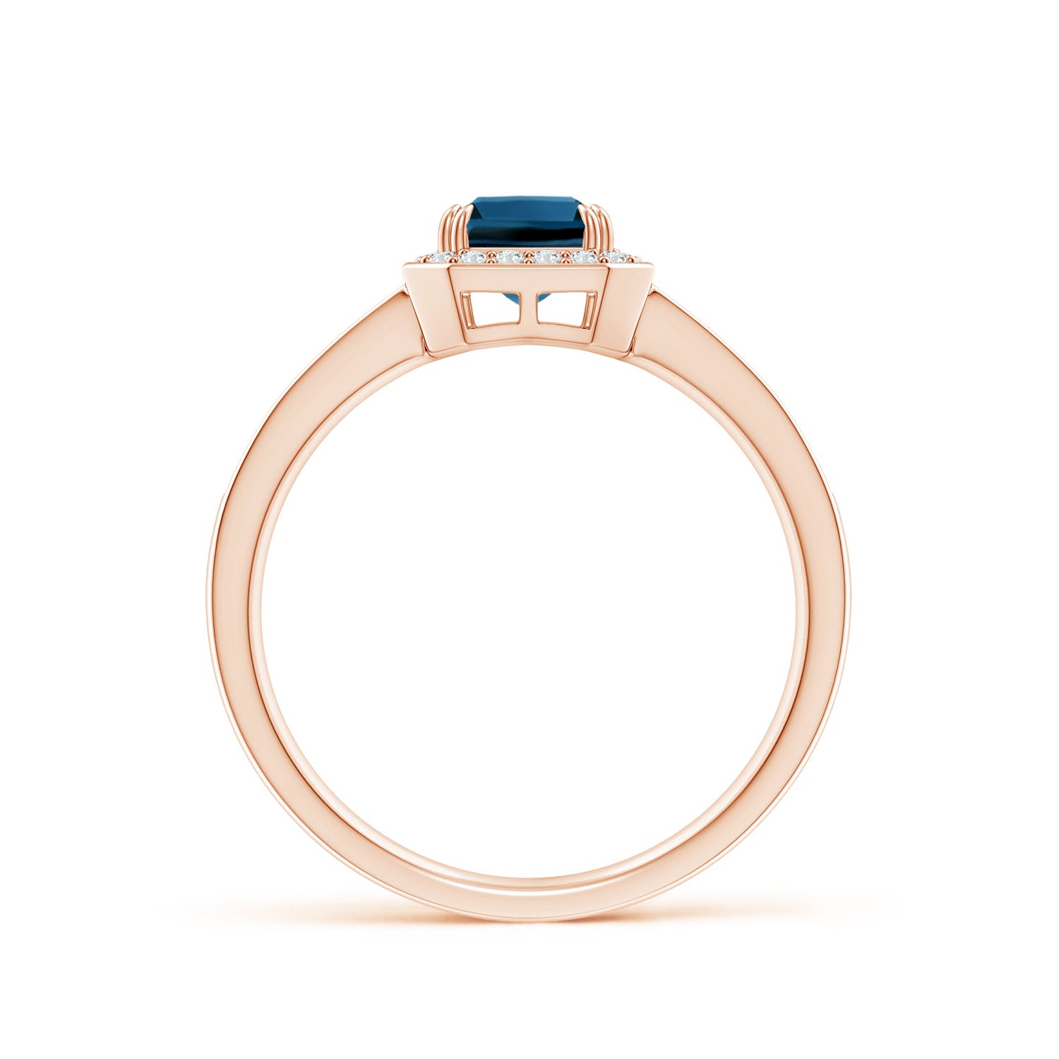 AAA - London Blue Topaz / 1.39 CT / 14 KT Rose Gold