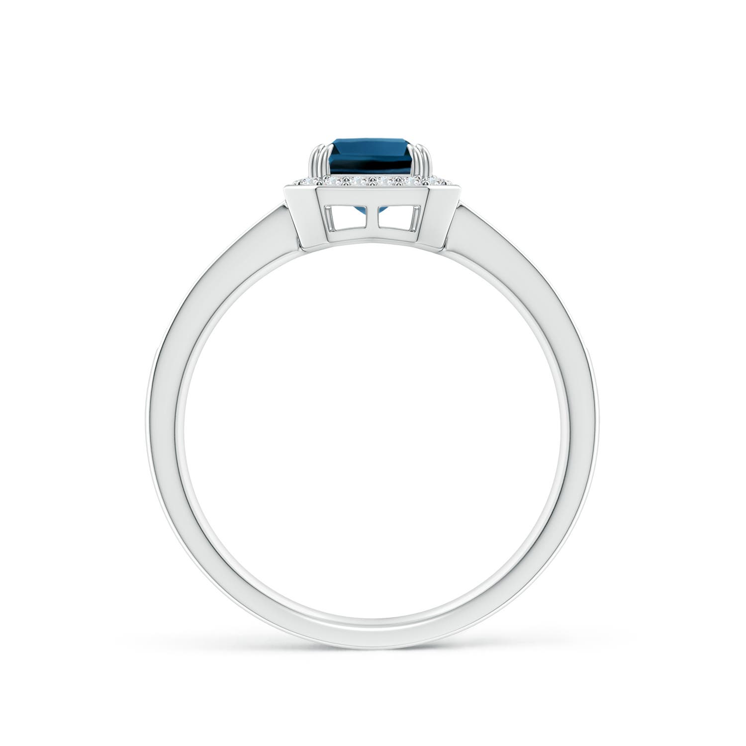 AAA - London Blue Topaz / 1.39 CT / 14 KT White Gold