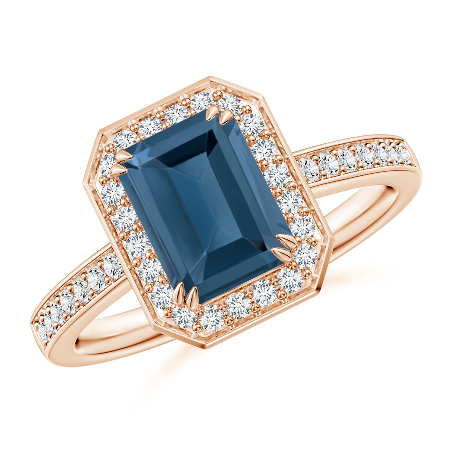 A - London Blue Topaz / 2.24 CT / 14 KT Rose Gold