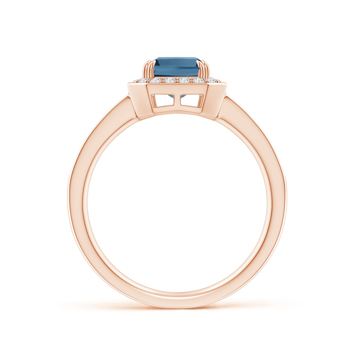 A - London Blue Topaz / 2.24 CT / 14 KT Rose Gold