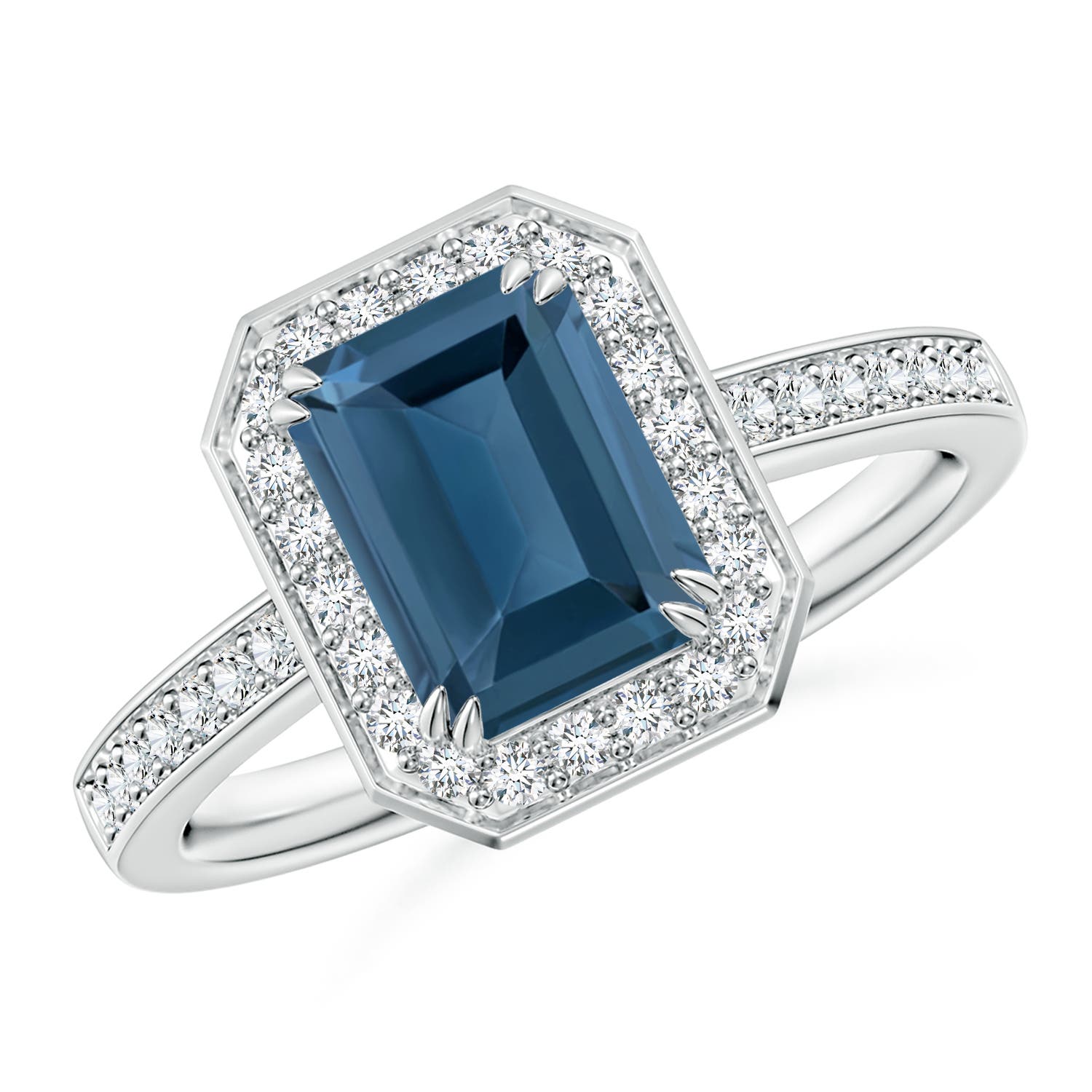 A - London Blue Topaz / 2.24 CT / 14 KT White Gold