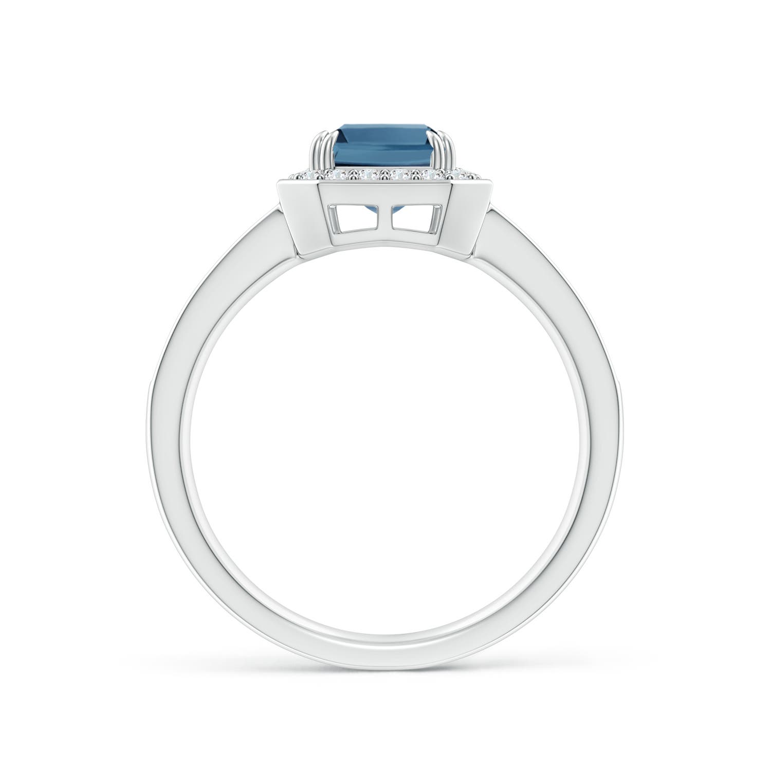 A - London Blue Topaz / 2.24 CT / 14 KT White Gold