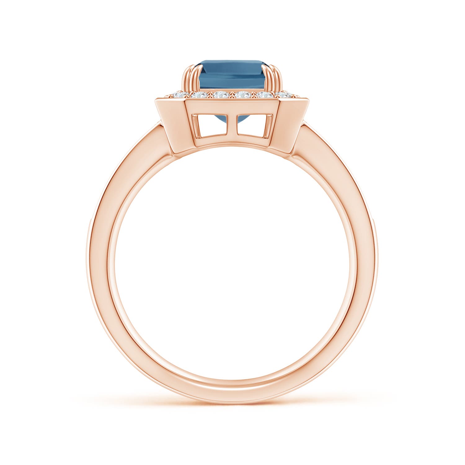 A - London Blue Topaz / 3.12 CT / 14 KT Rose Gold