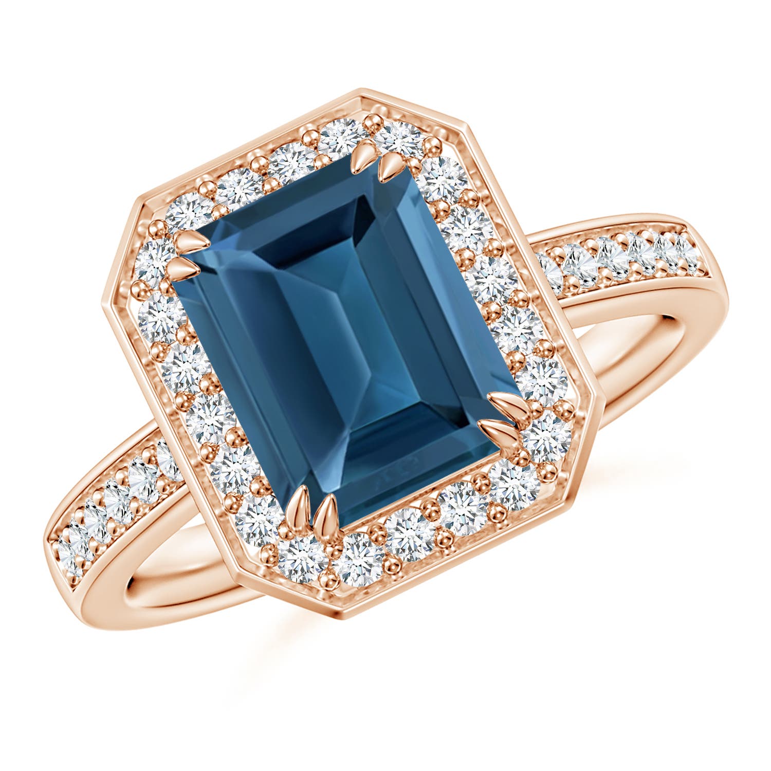 AA - London Blue Topaz / 3.12 CT / 14 KT Rose Gold