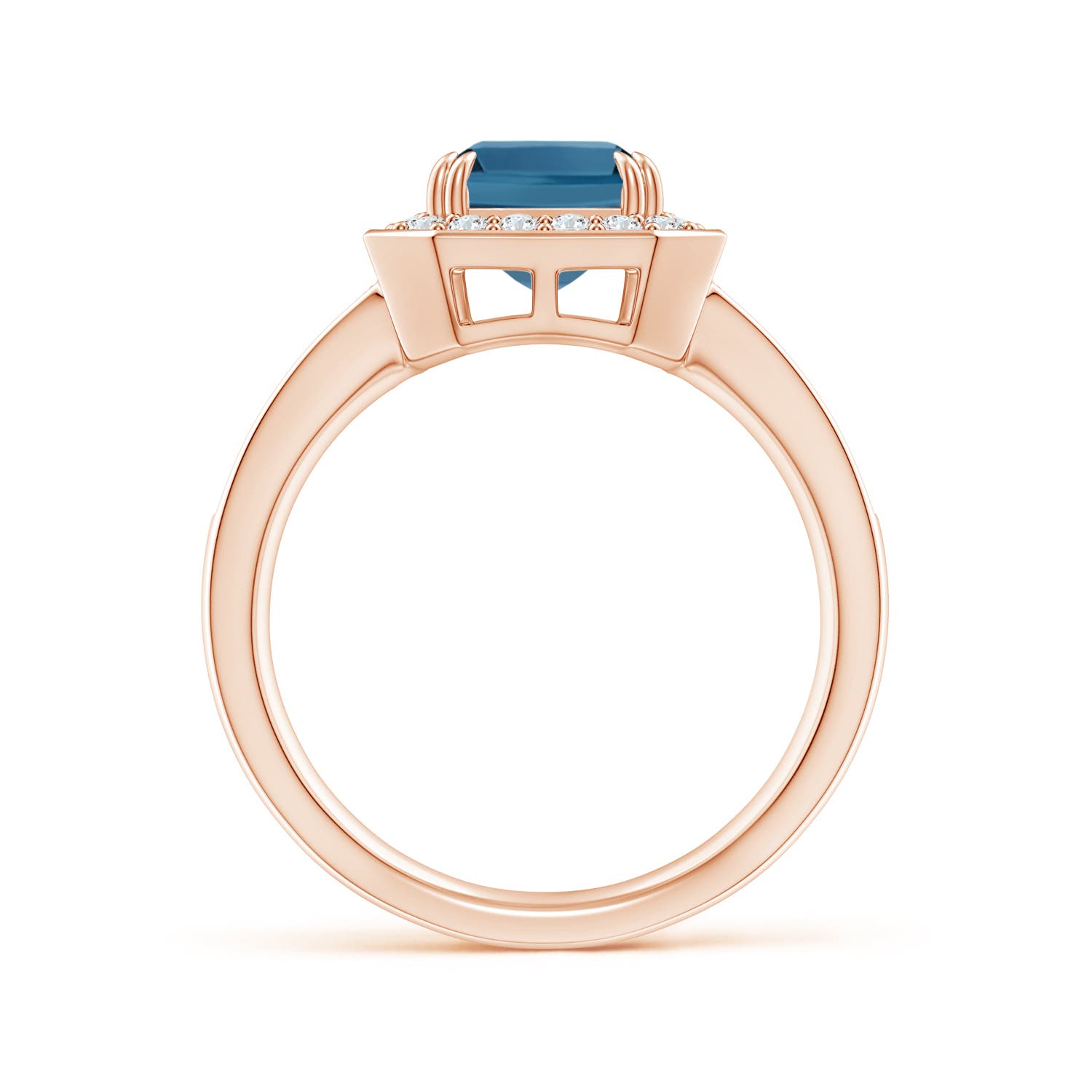 AA - London Blue Topaz / 3.12 CT / 14 KT Rose Gold