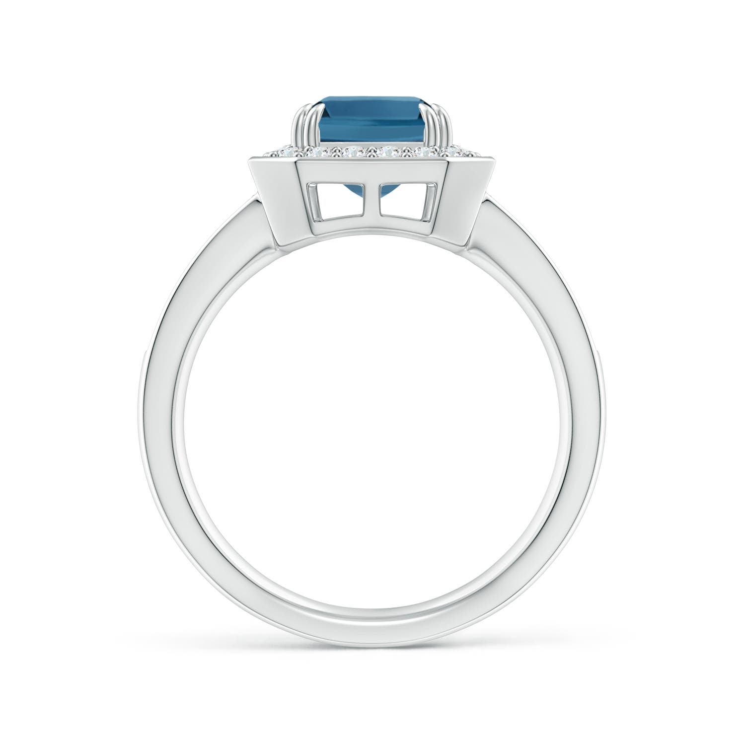 AA - London Blue Topaz / 3.12 CT / 14 KT White Gold