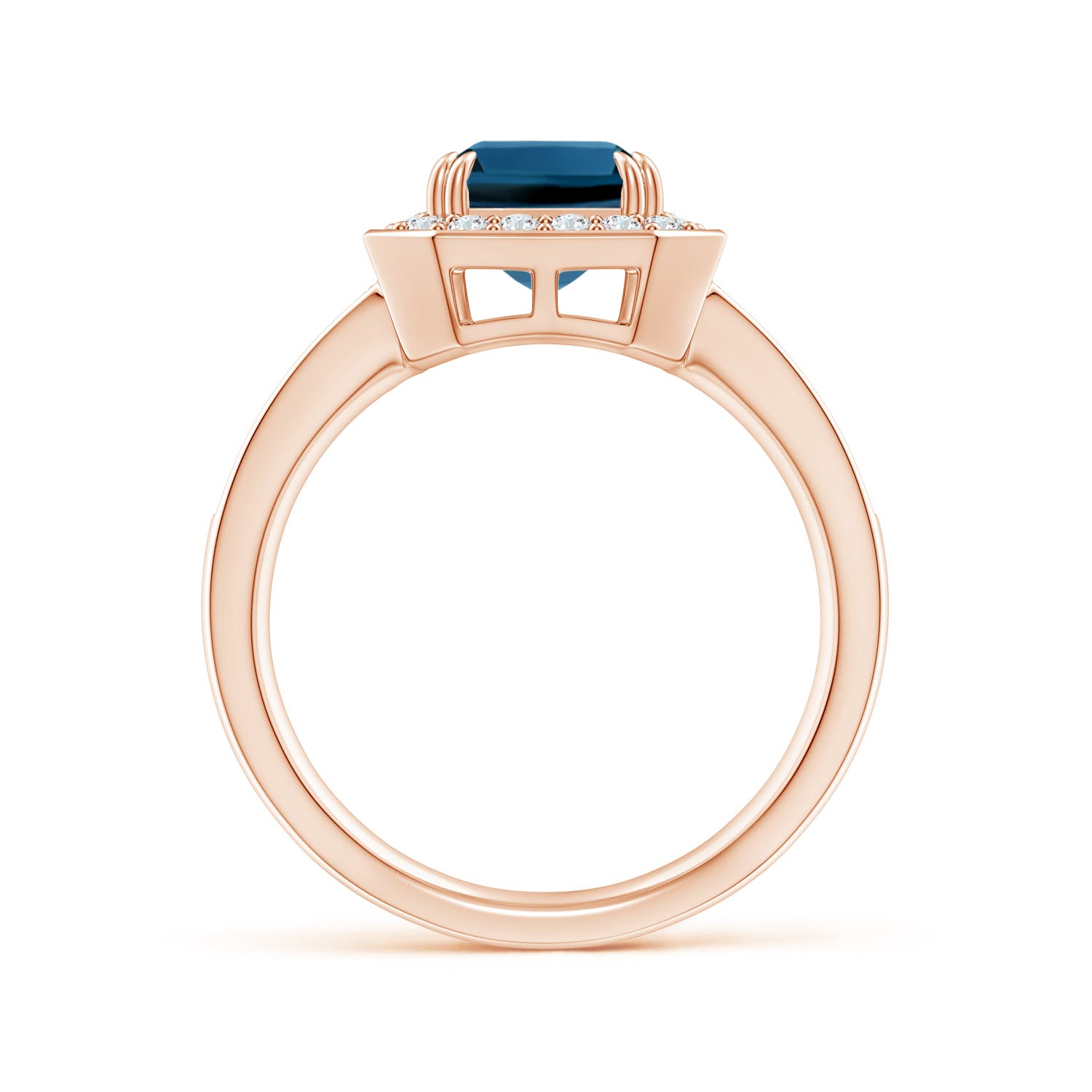 AAA - London Blue Topaz / 3.12 CT / 14 KT Rose Gold