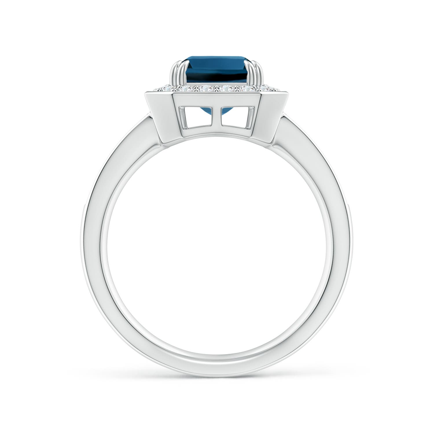 AAA - London Blue Topaz / 3.12 CT / 14 KT White Gold