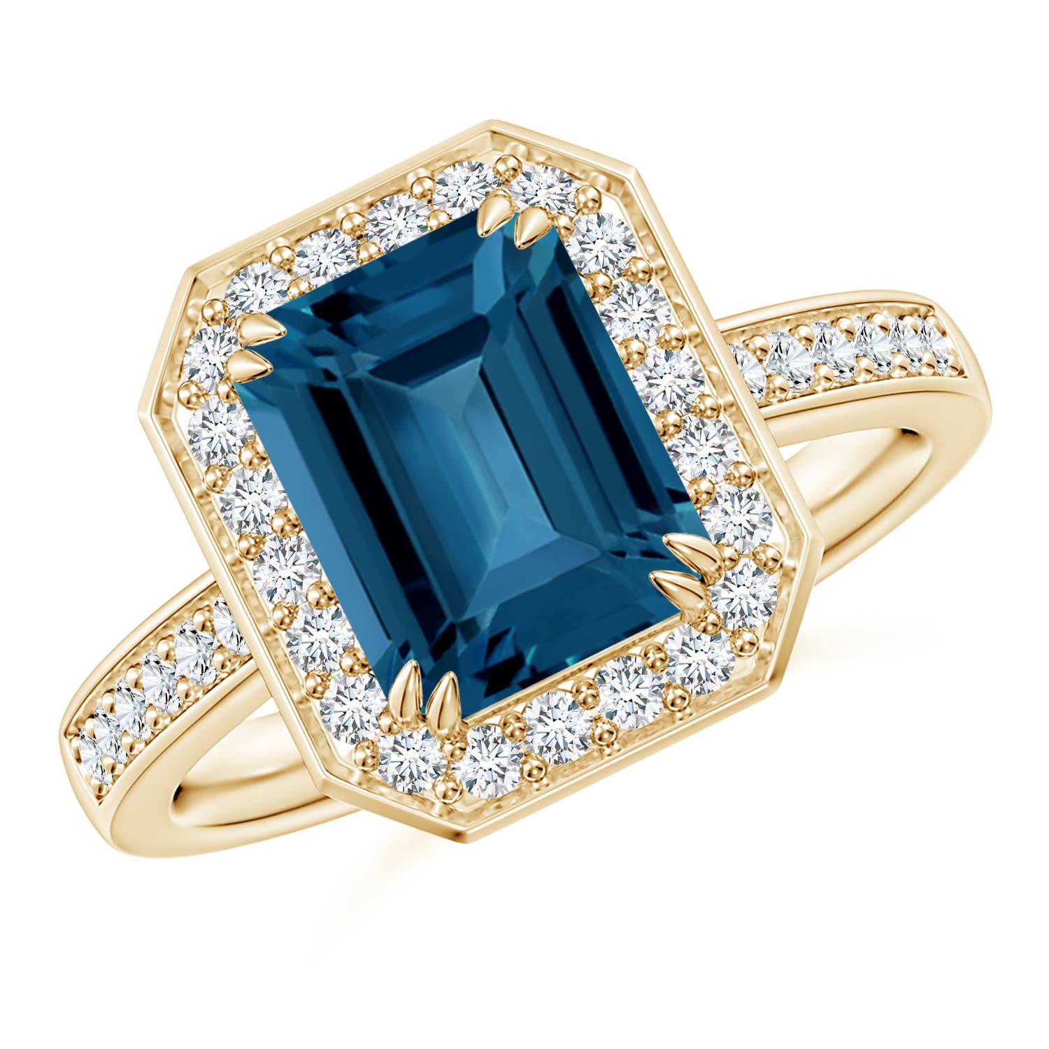 AAA - London Blue Topaz / 3.12 CT / 14 KT Yellow Gold