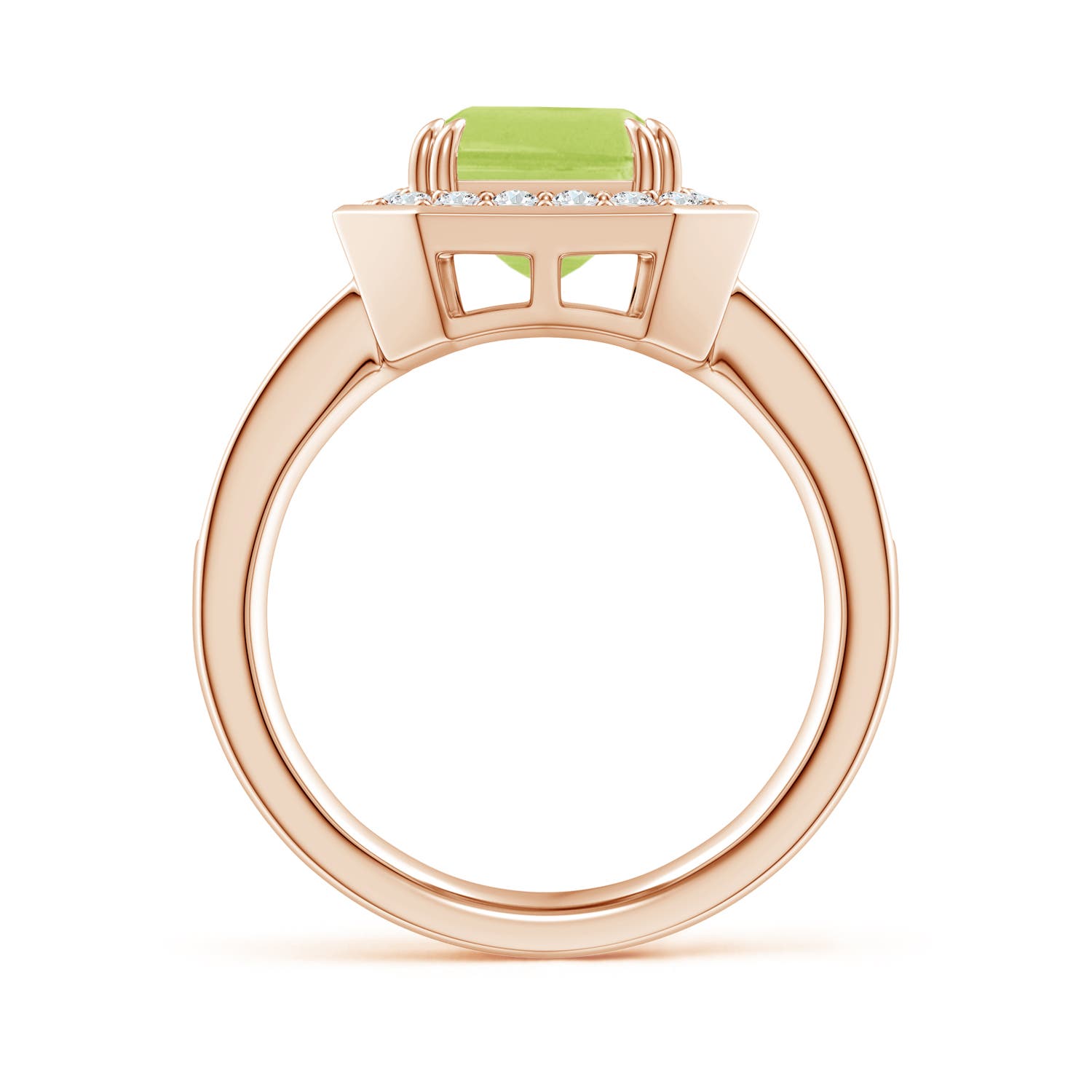 A - Peridot / 3.75 CT / 14 KT Rose Gold