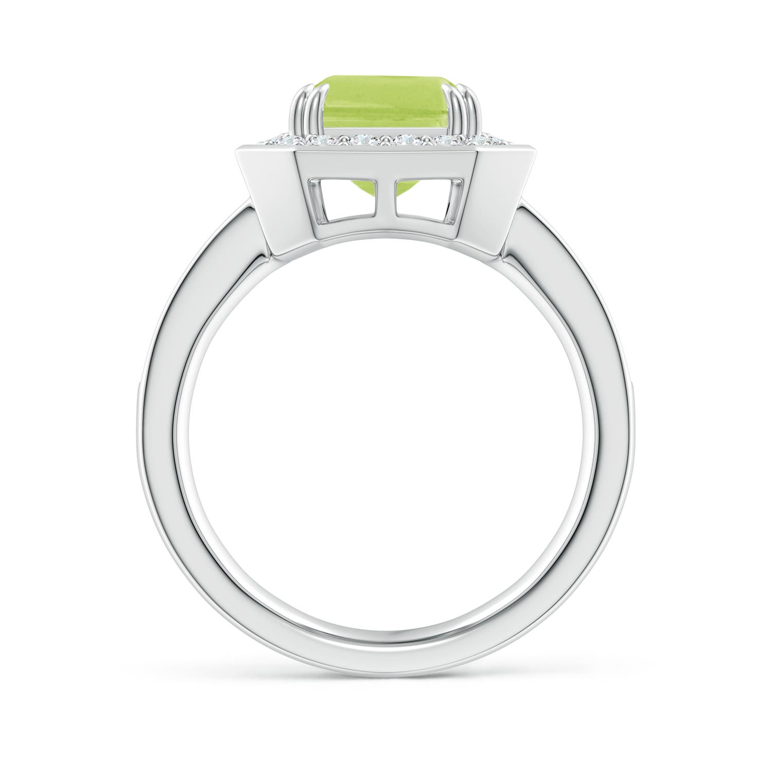 A - Peridot / 3.75 CT / 14 KT White Gold