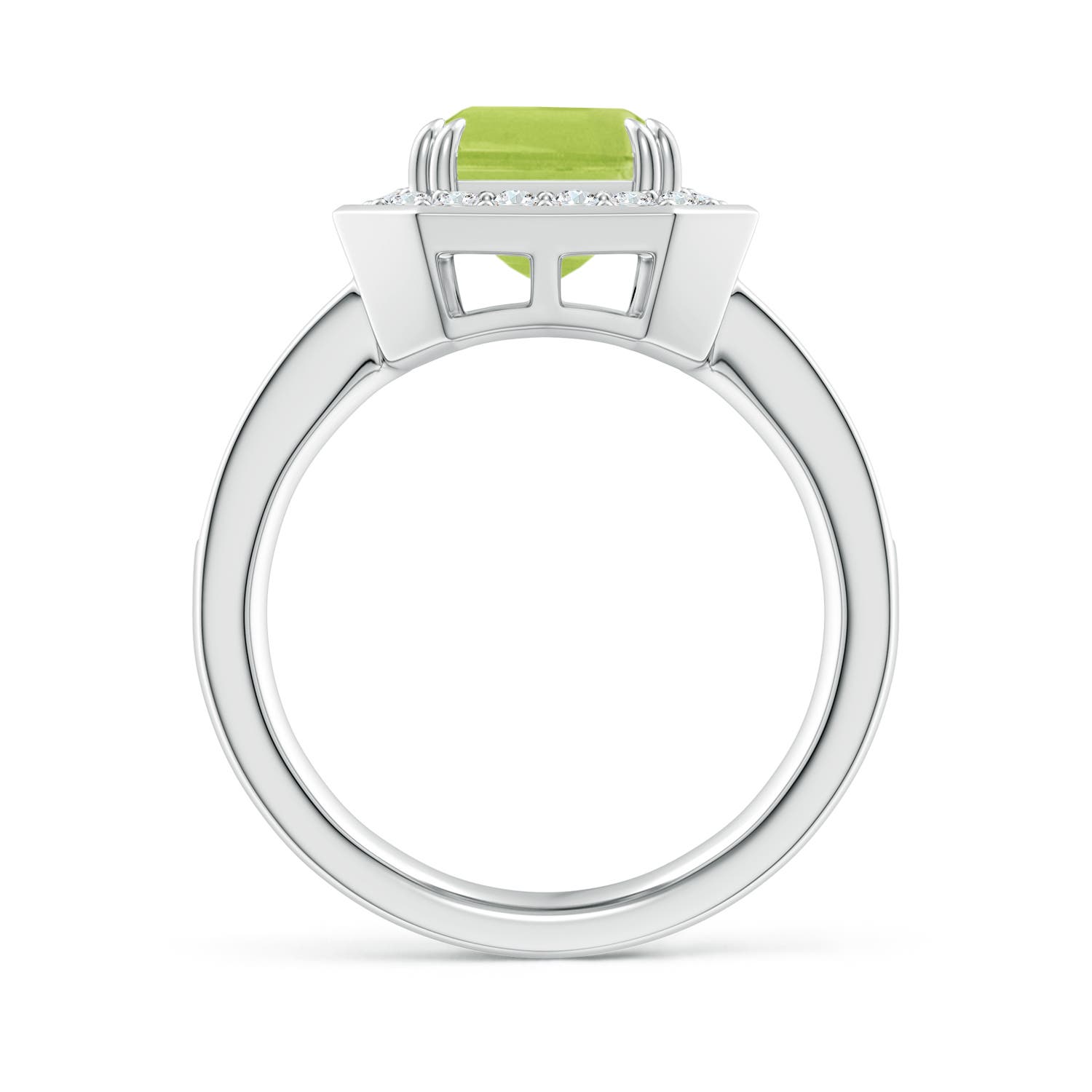 AA - Peridot / 3.75 CT / 14 KT White Gold