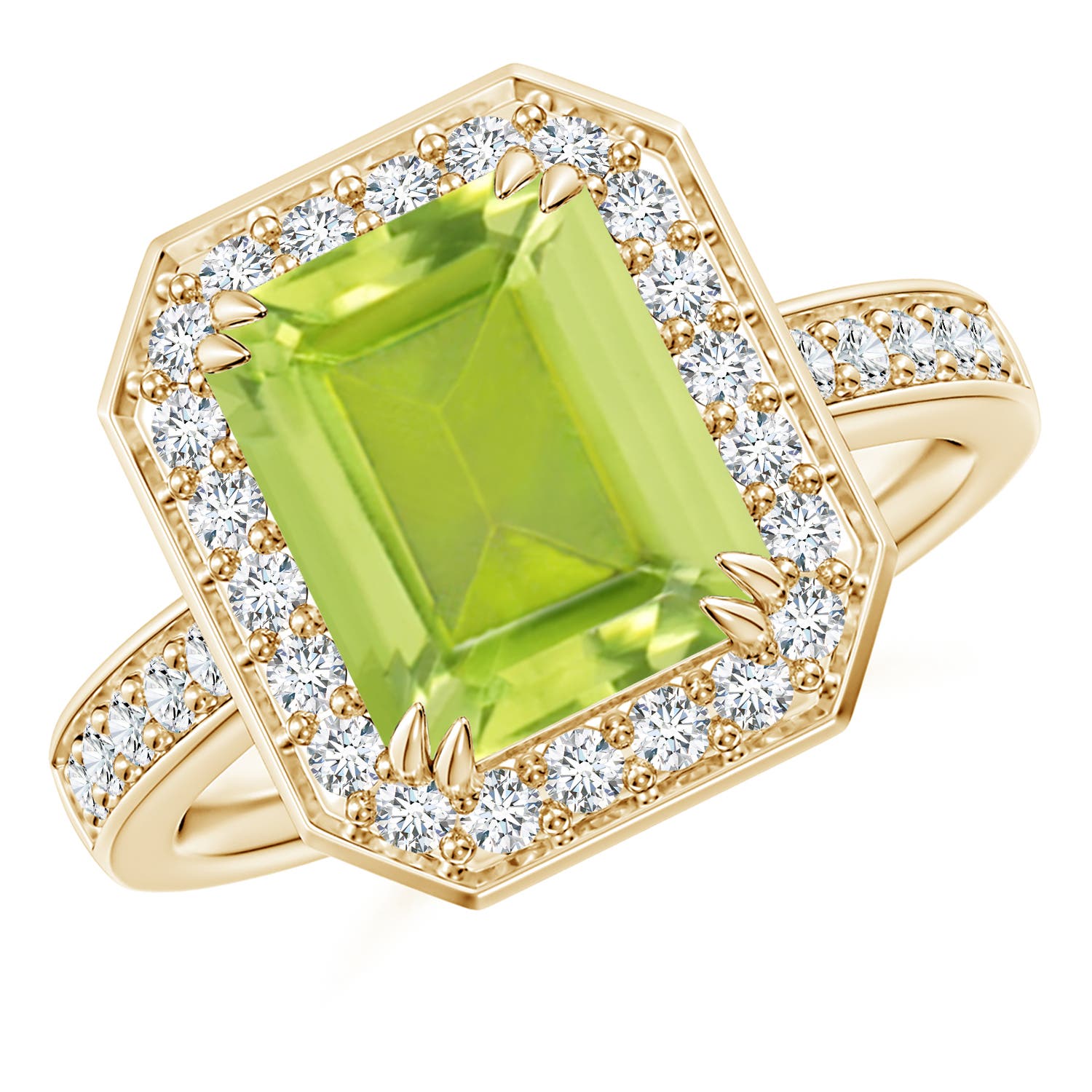 AA - Peridot / 3.75 CT / 14 KT Yellow Gold