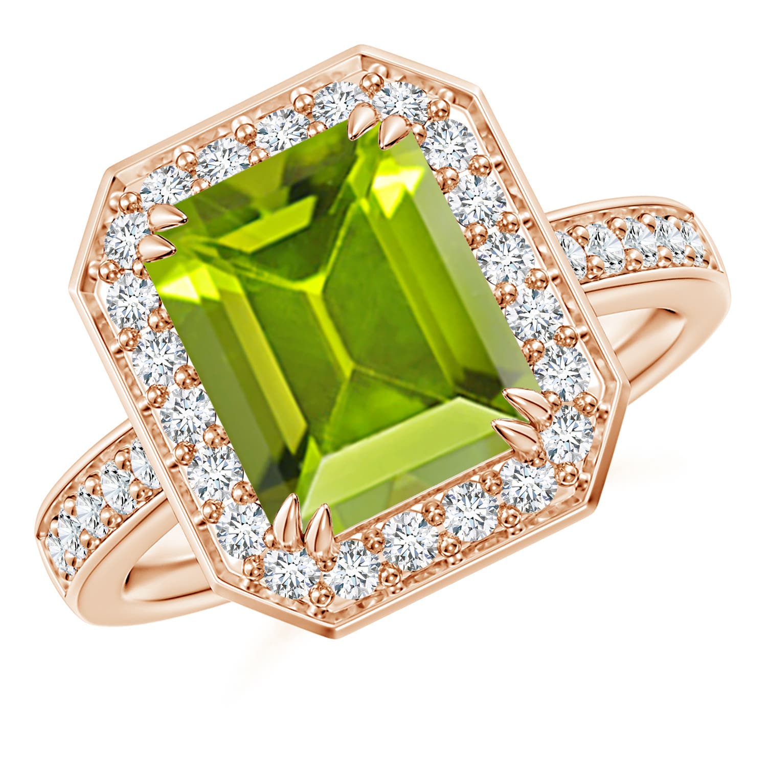 AAA - Peridot / 3.75 CT / 14 KT Rose Gold