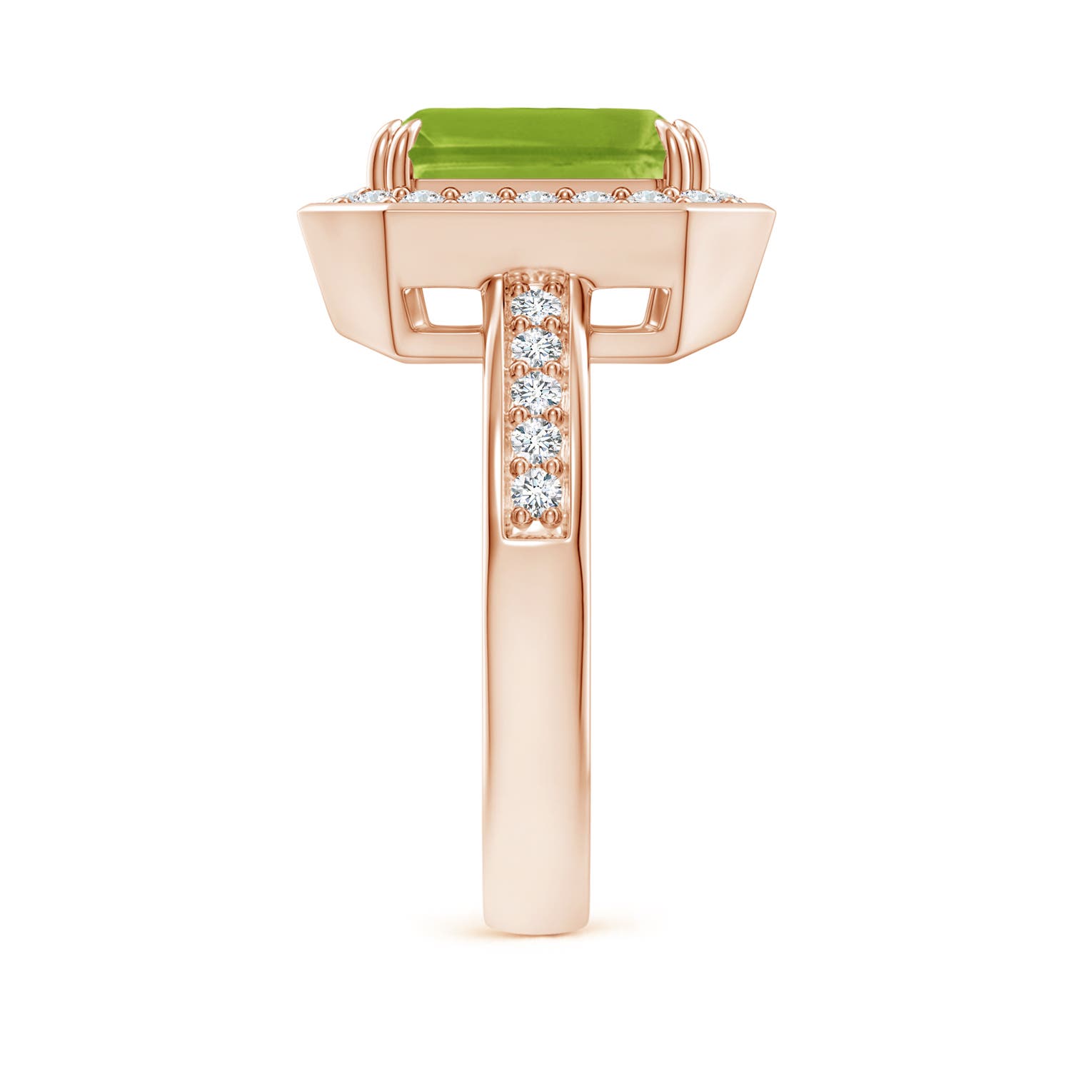 AAA - Peridot / 3.75 CT / 14 KT Rose Gold