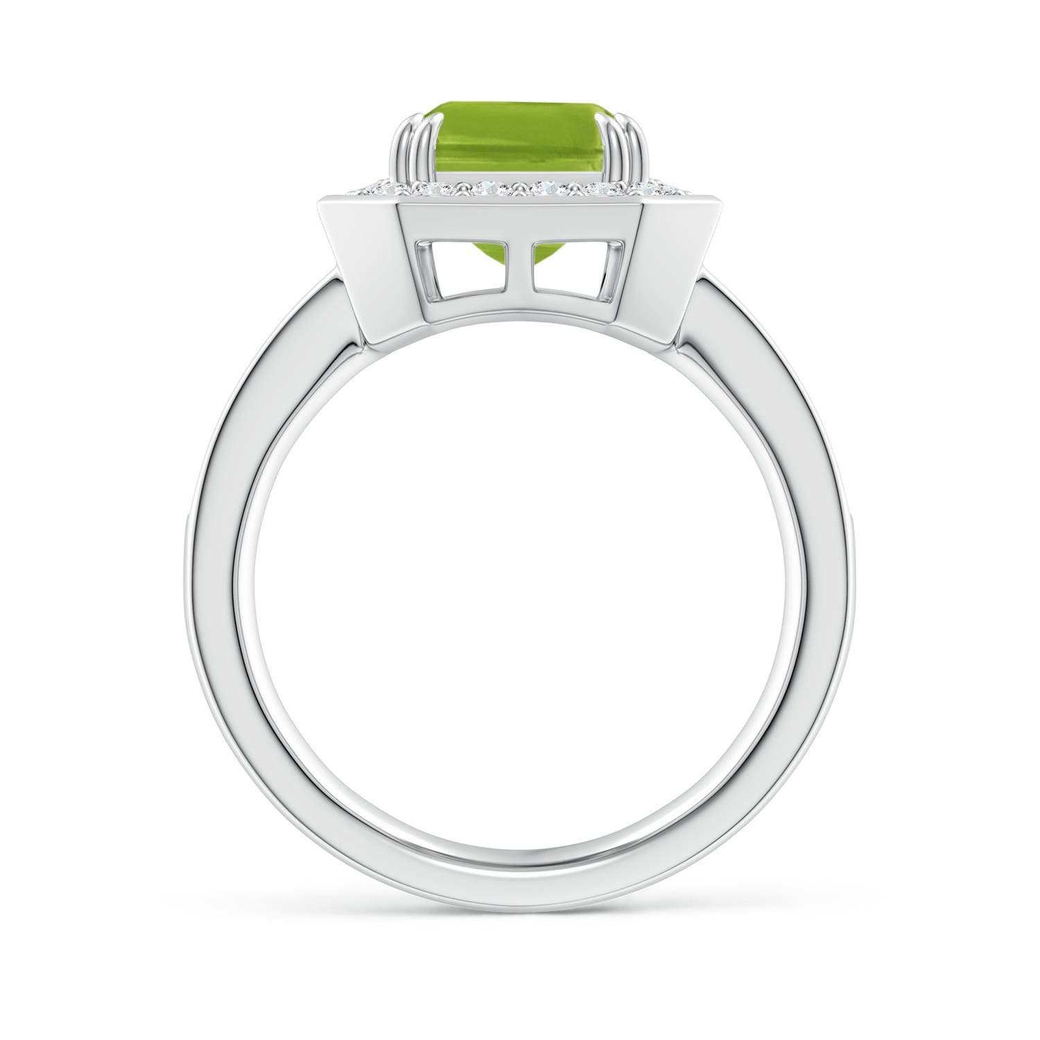 AAA - Peridot / 3.75 CT / 14 KT White Gold