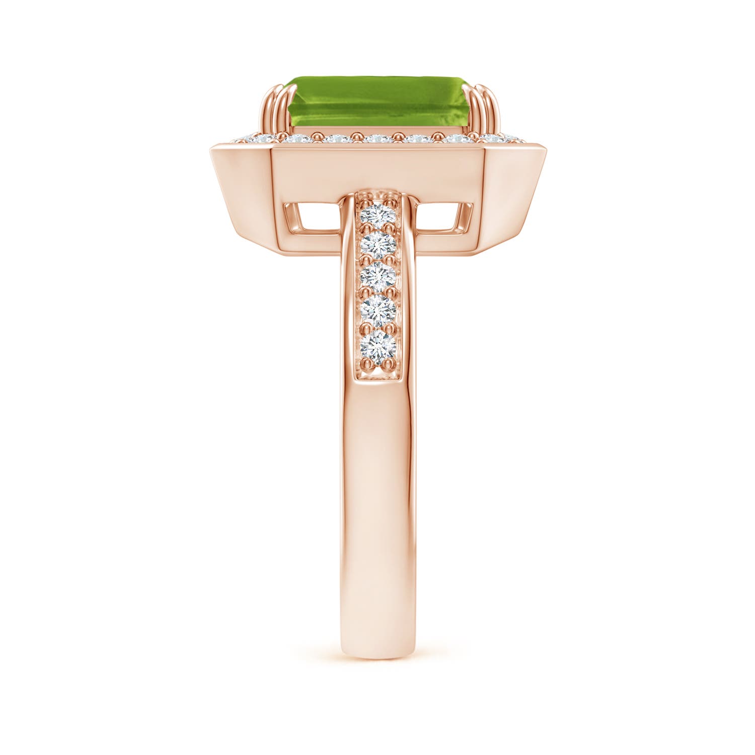 AAAA - Peridot / 3.75 CT / 14 KT Rose Gold