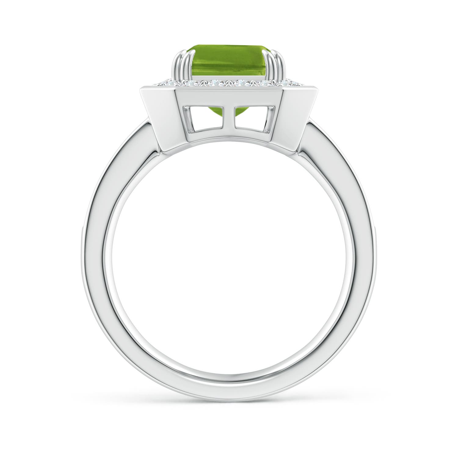 AAAA - Peridot / 3.75 CT / 14 KT White Gold